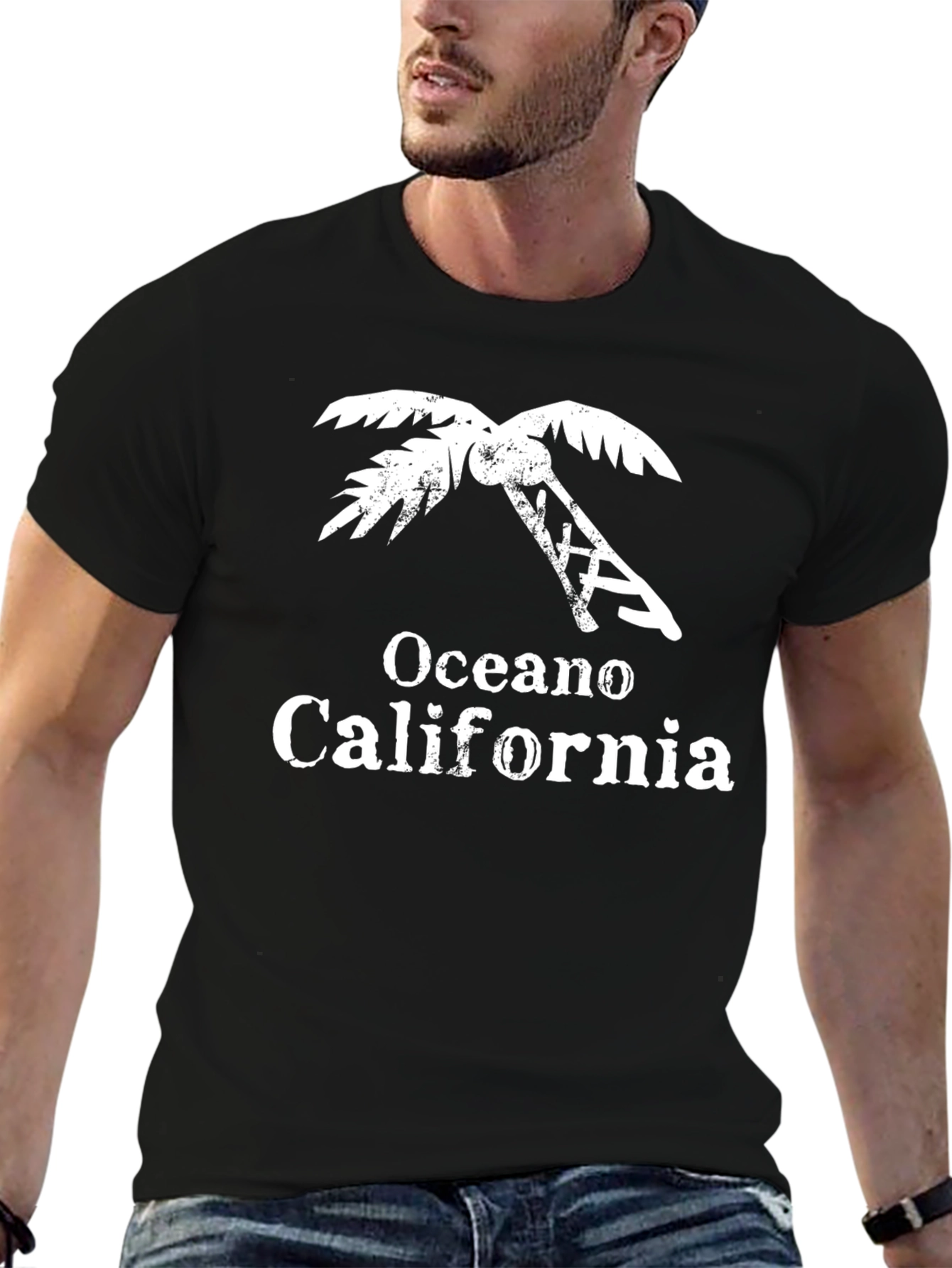 Oceano California Palm Tree T-Shirt - Black - 6