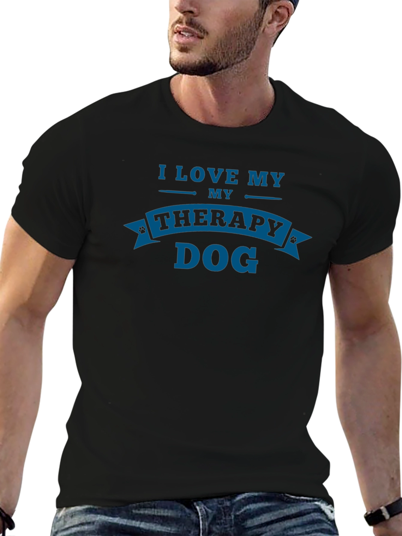 I Love My Therapy Dog Graphic T-Shirt - 6
