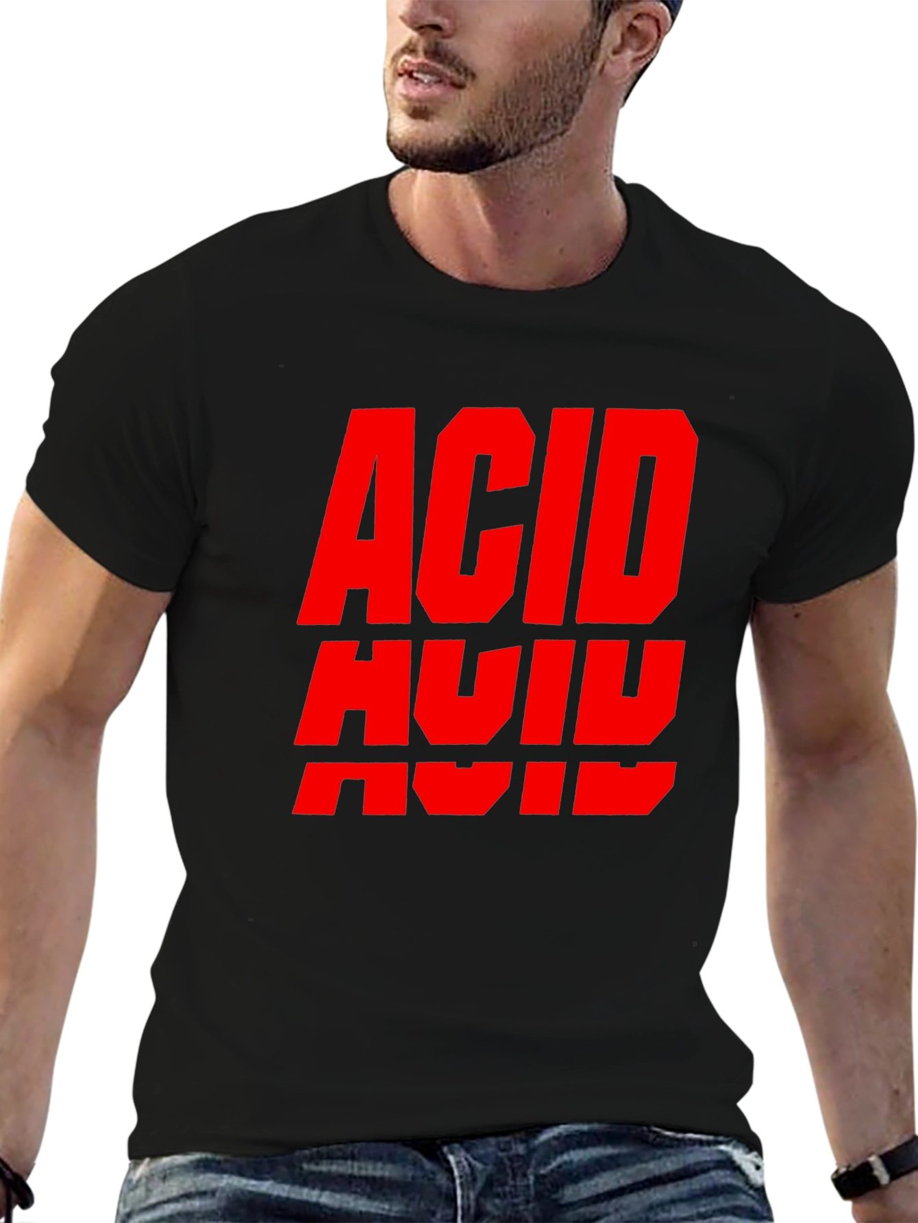 Black Acid House Rave Black T-Shirt view 6