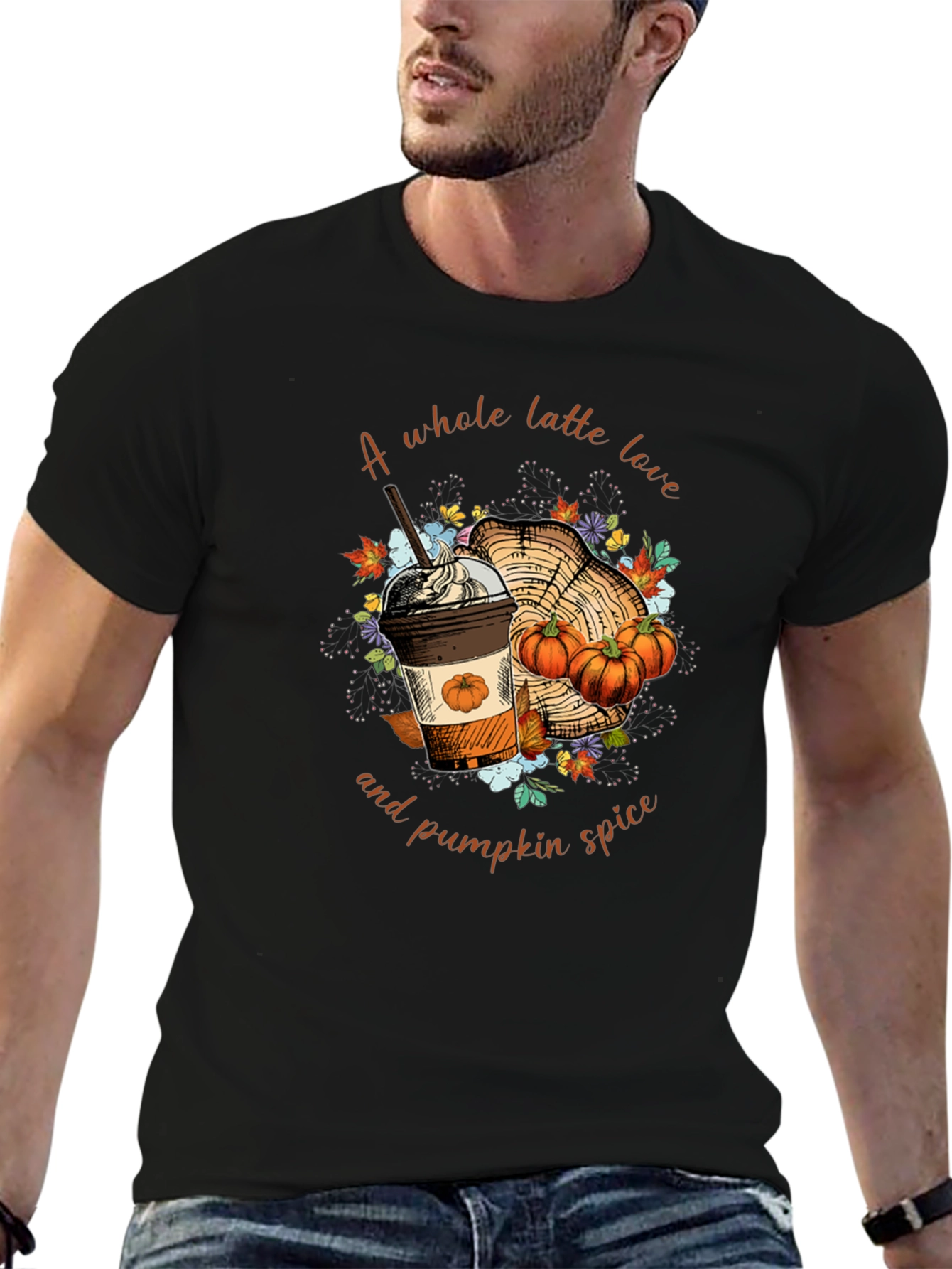 Black Latte Love & Pumpkin Spice Graphic Tee view 6