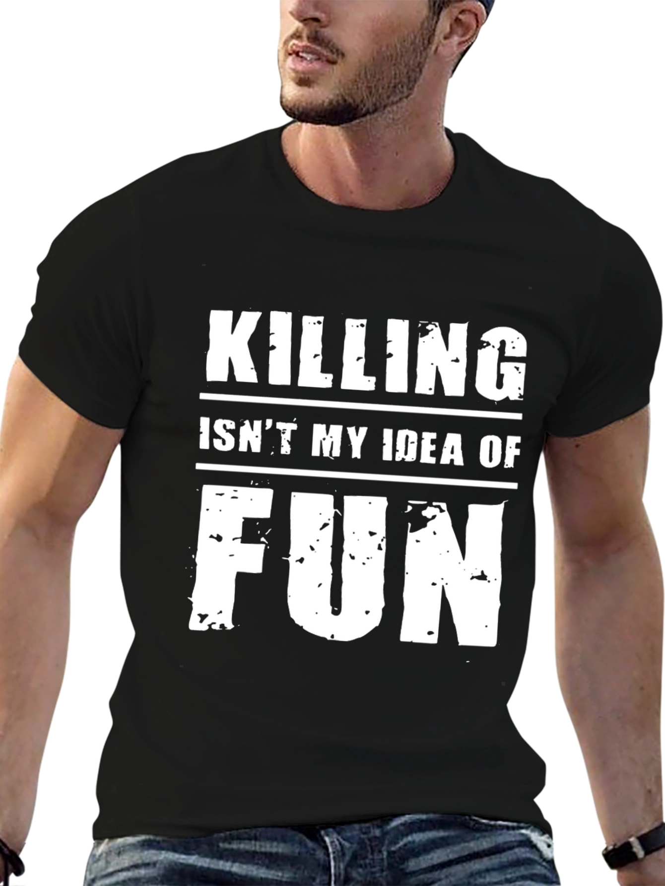 Black Killing Isn't My Idea of Fun Graphic Tee view 6