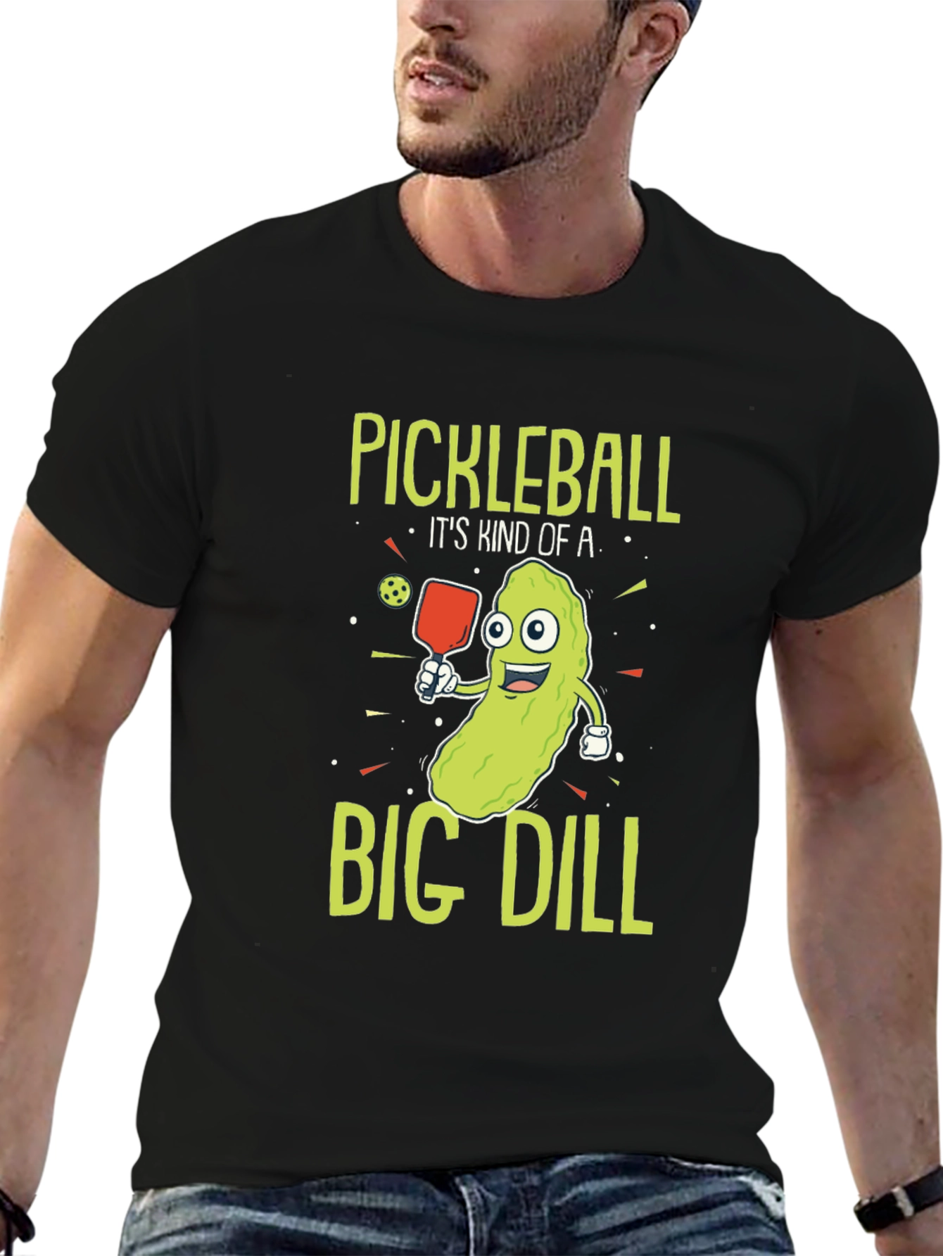 Pickleball Big Dill Graphic Tee - Funny Pickle Pun Shirt - 6