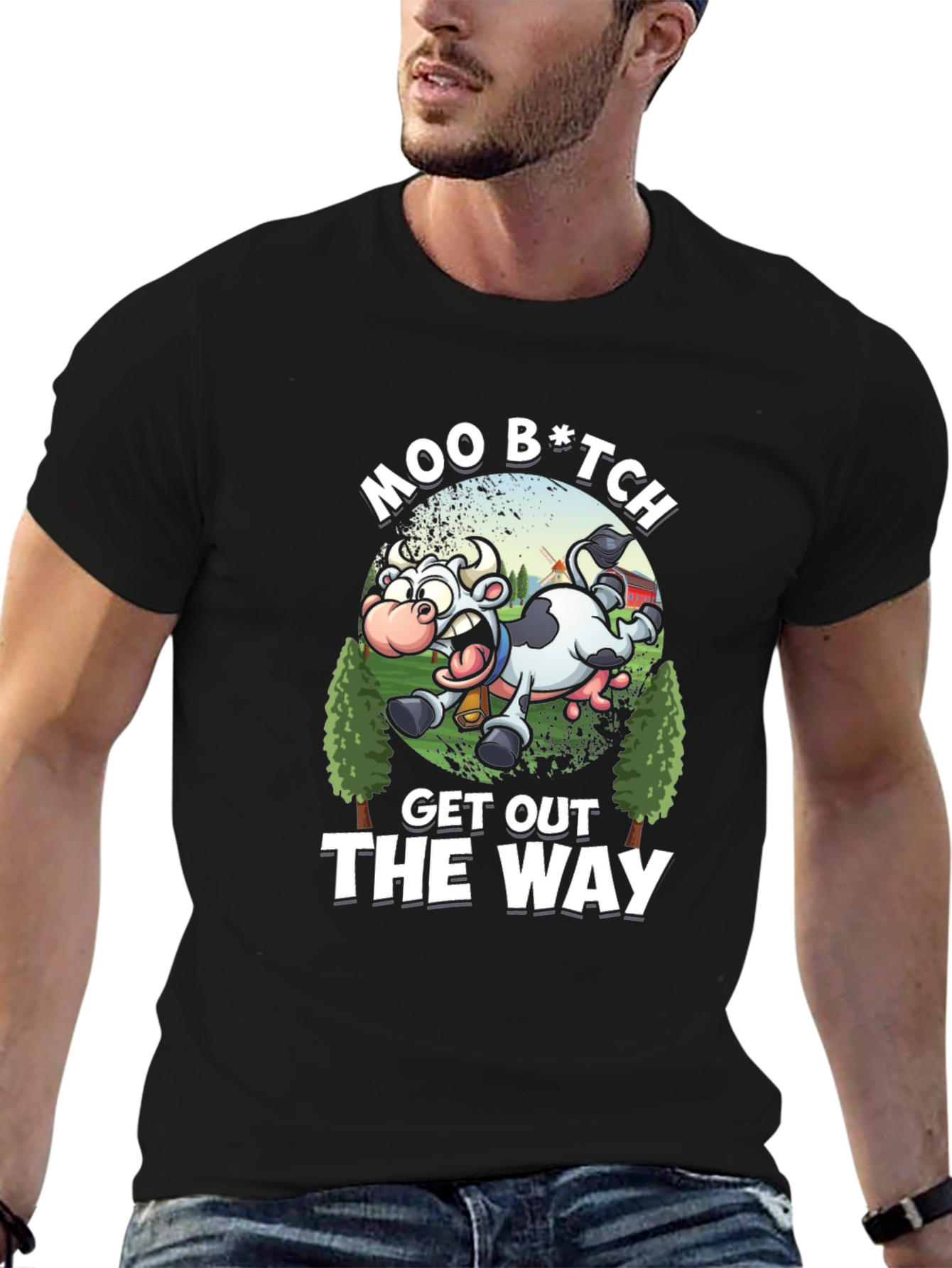 Black Moo B*tch Graphic Tee view 6
