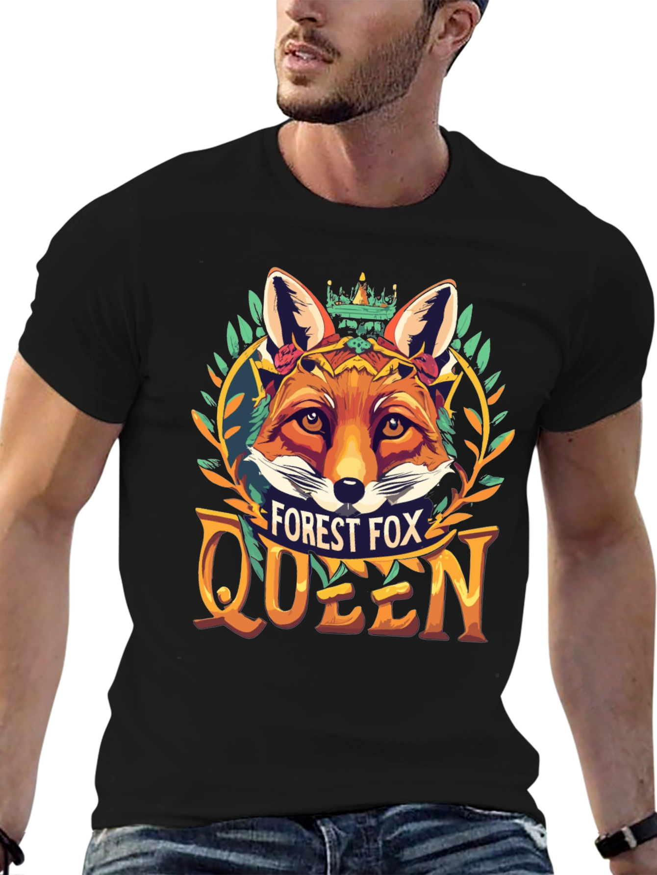 Black Forest Fox Queen Graphic Tee view 6