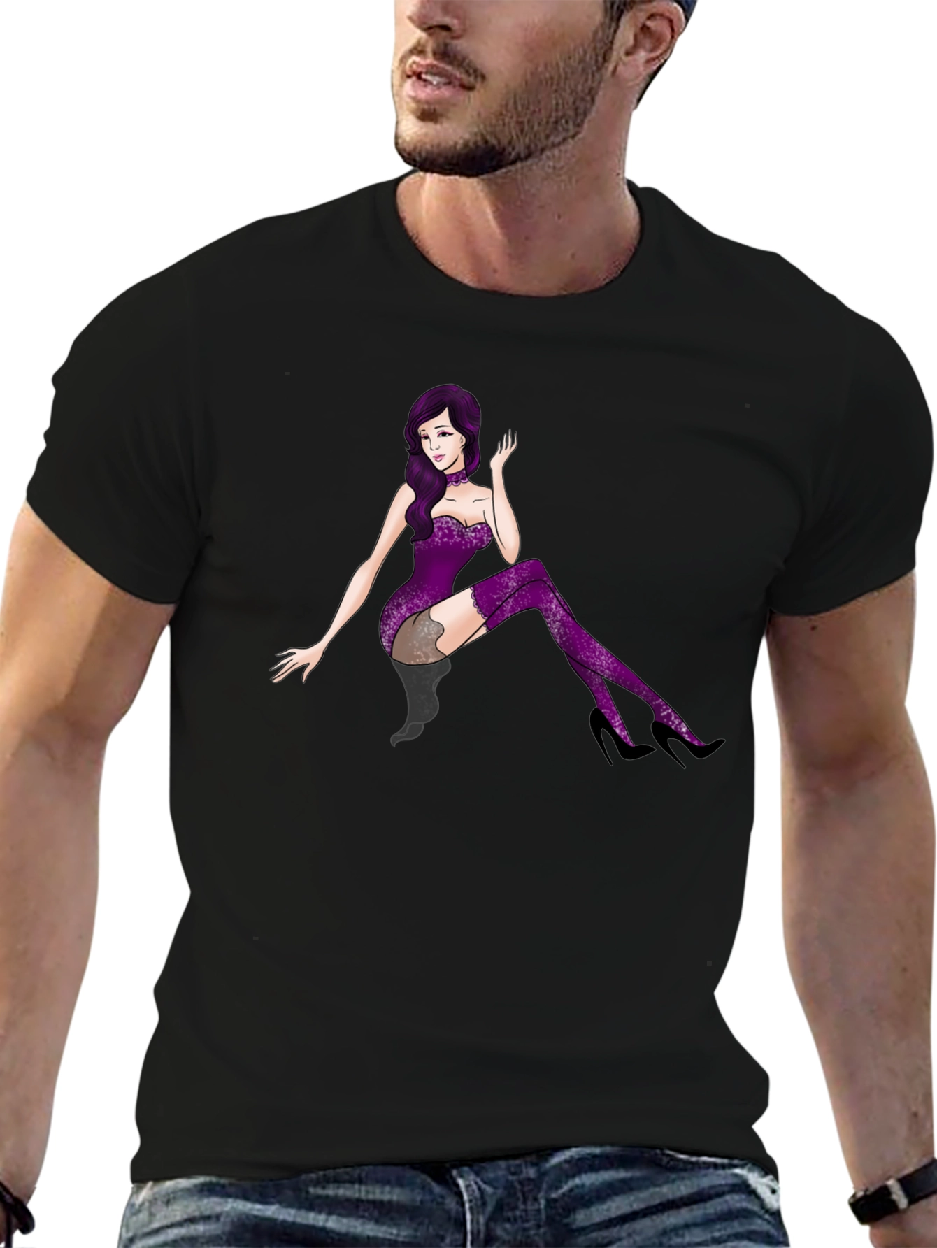 Black Purple Diva T-Shirt view 6