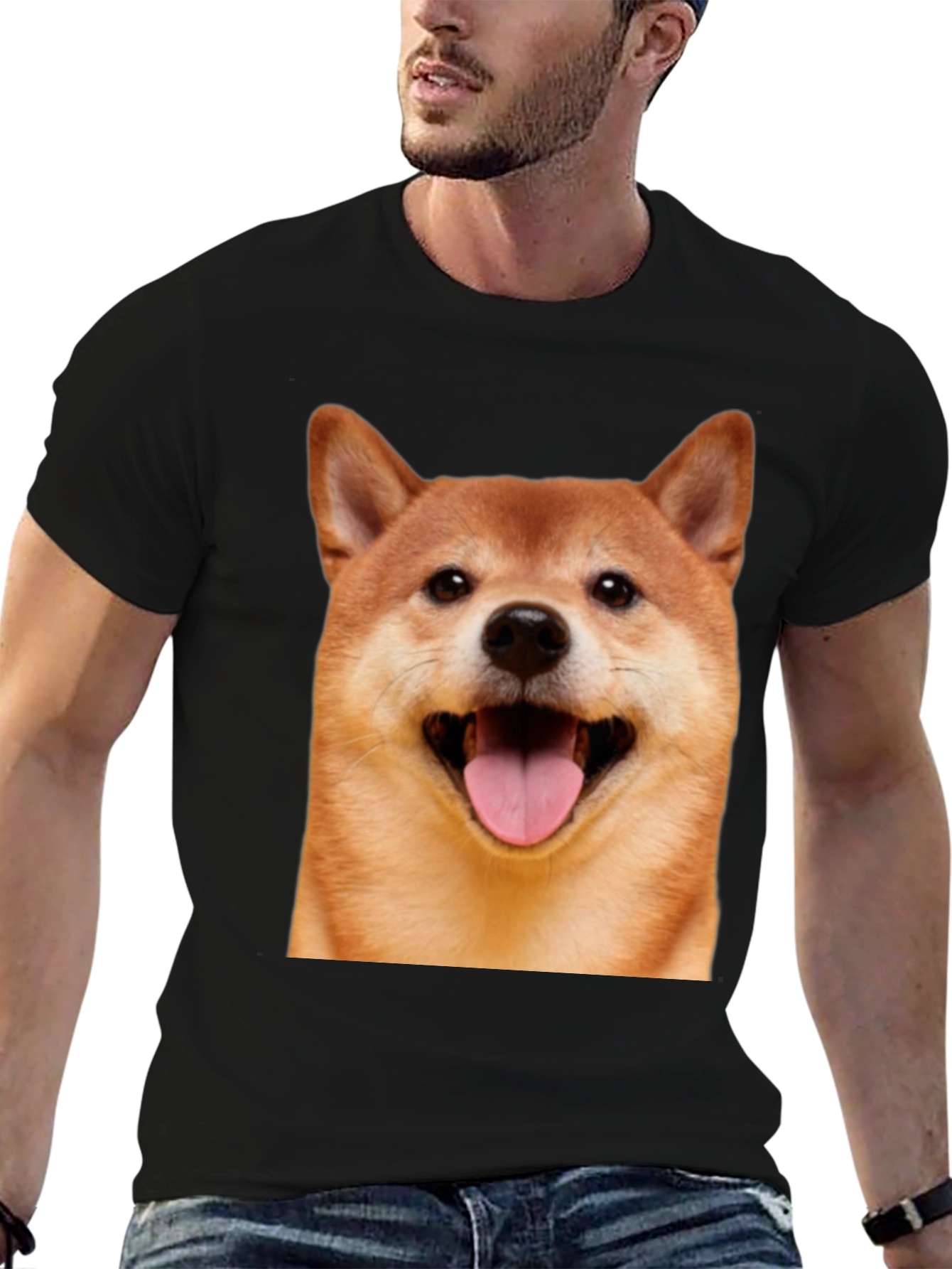 Black Shiba Inu Graphic Tee - Funny Dog Lover Shirt view 6