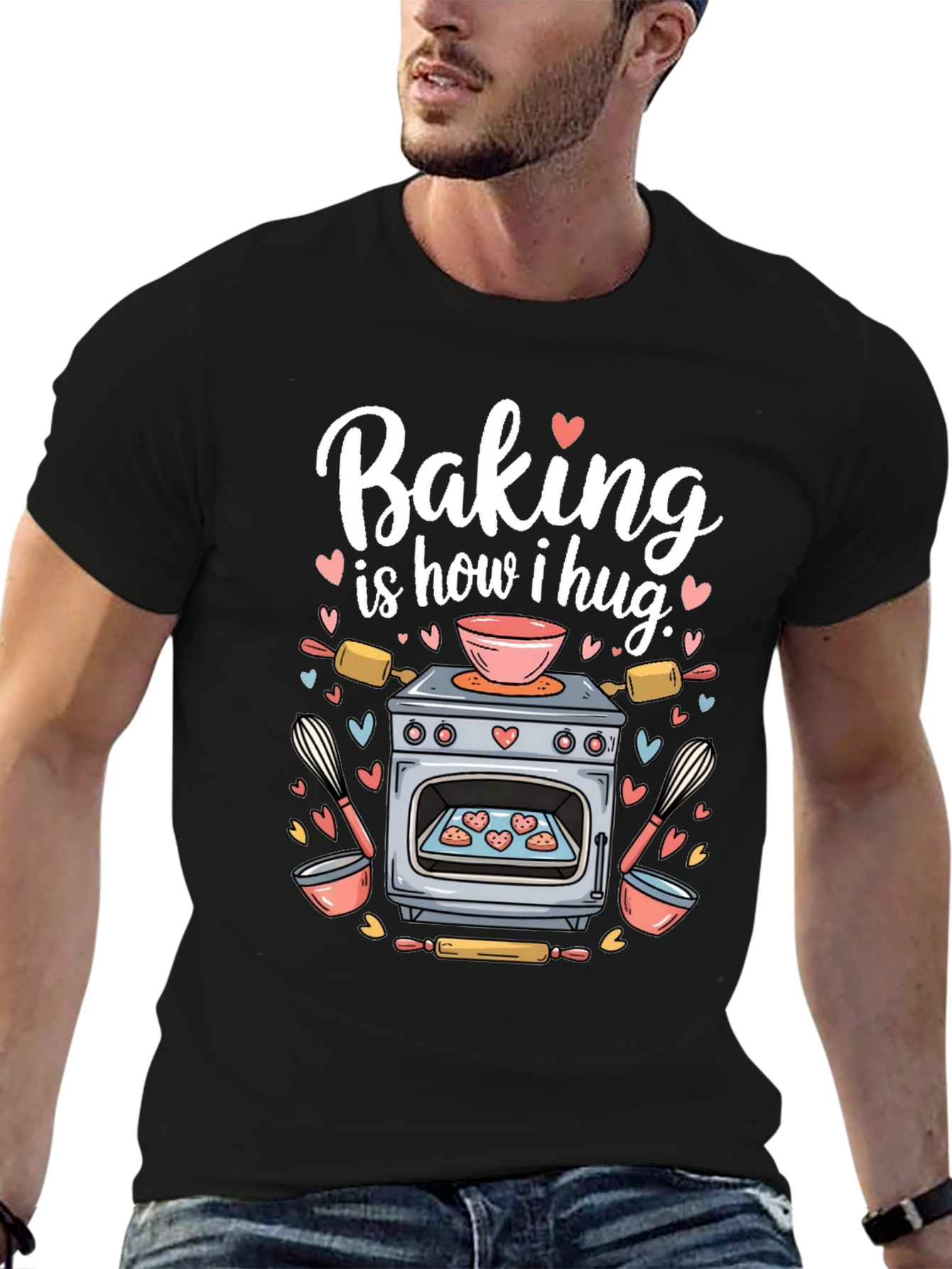 Black Baking Is How I Hug T-Shirt view 6
