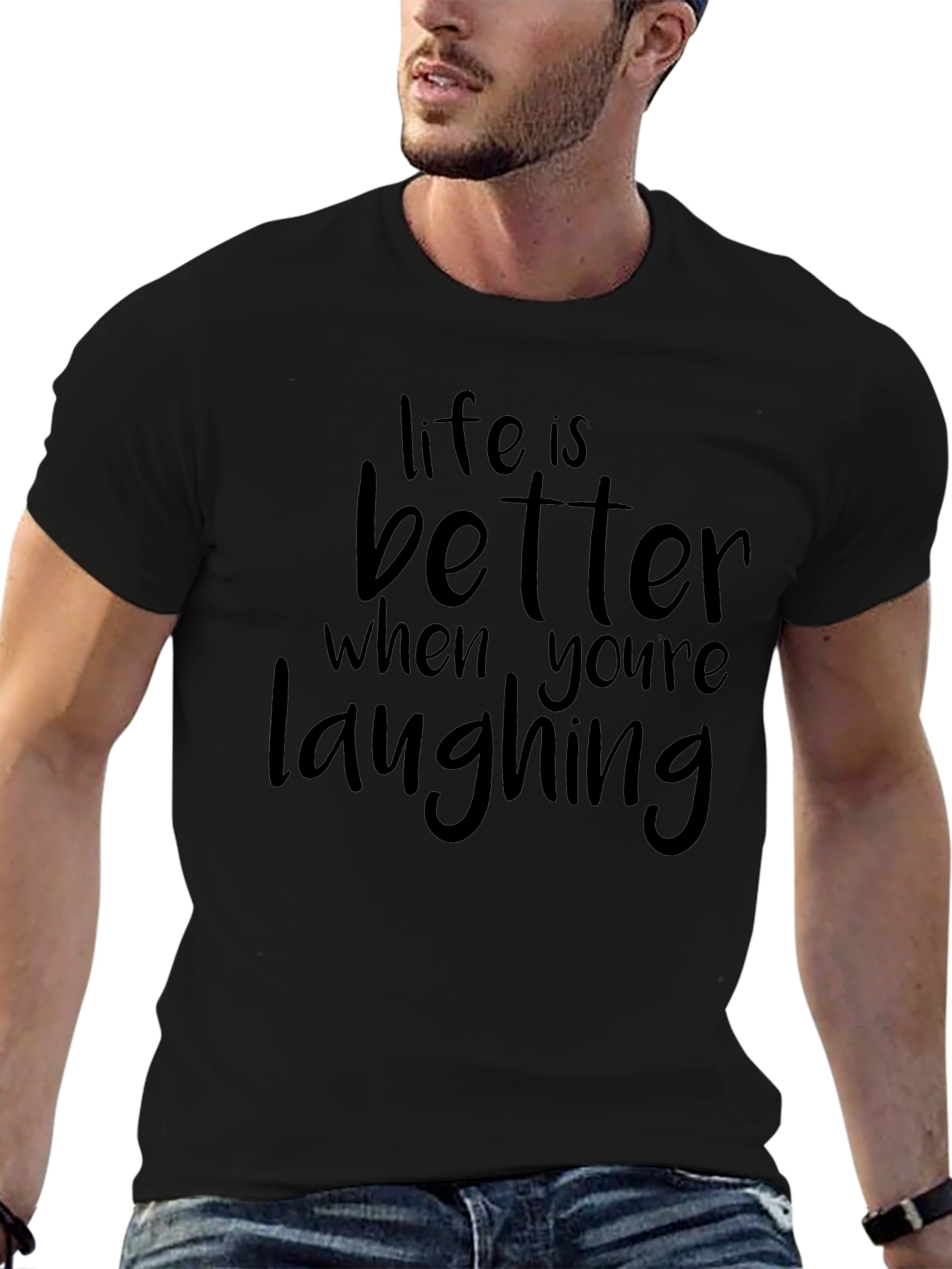 Black Life is Better When You're Laughing Graphic Tee view 6