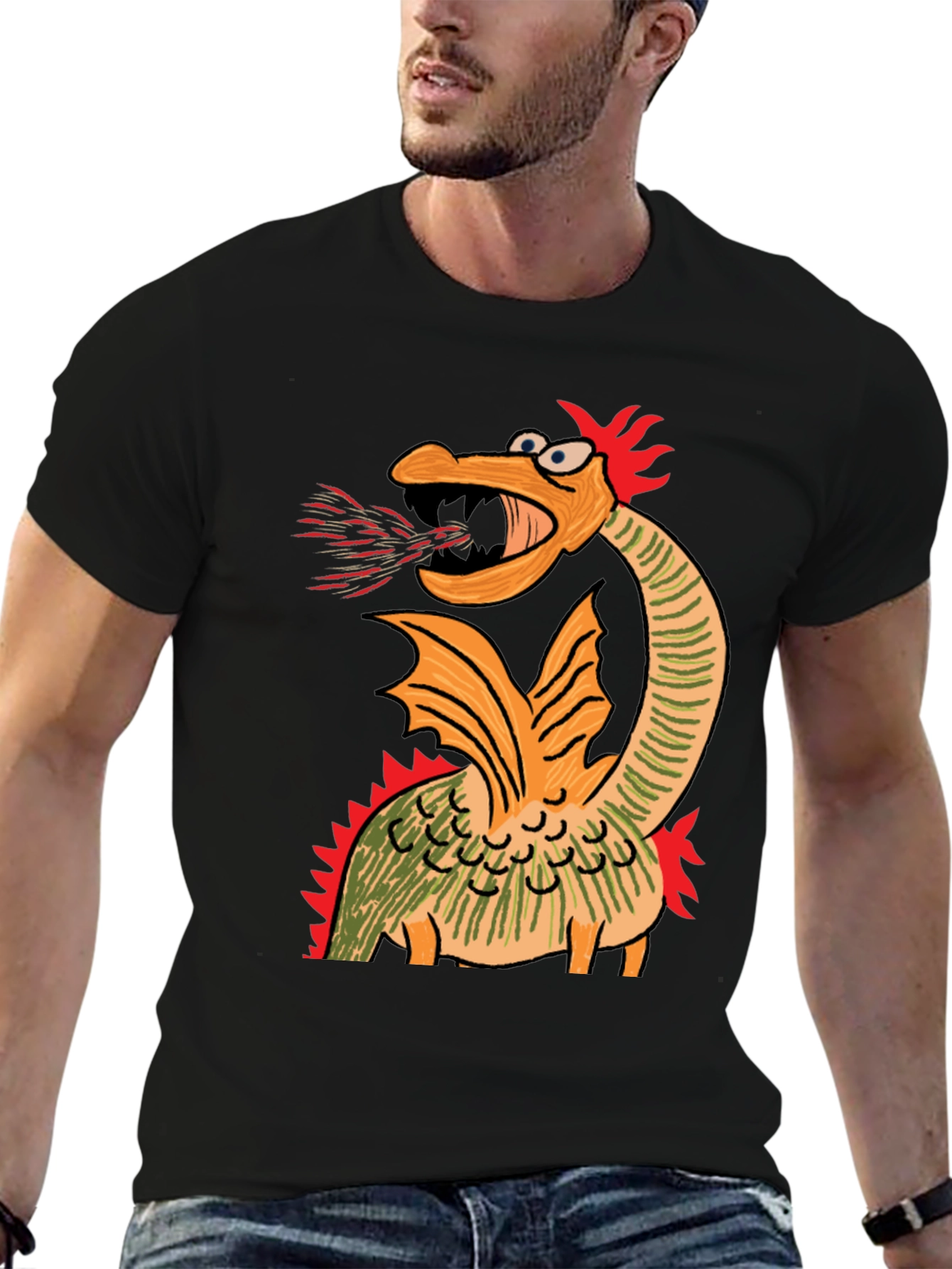 Cartoon Dragon Graphic Tee - Quirky Design - 6