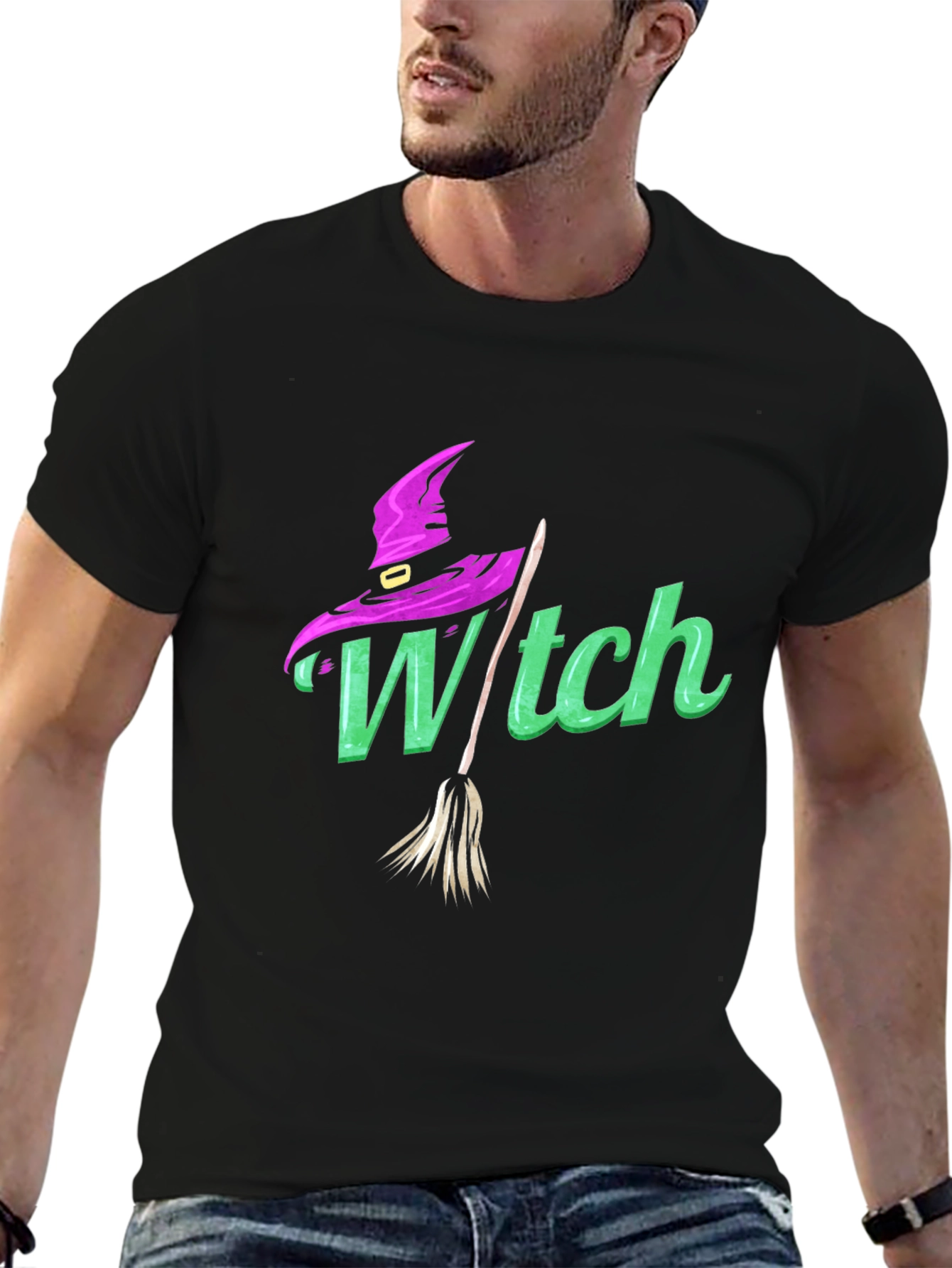Black Witch T-Shirt - Halloween Apparel view 6