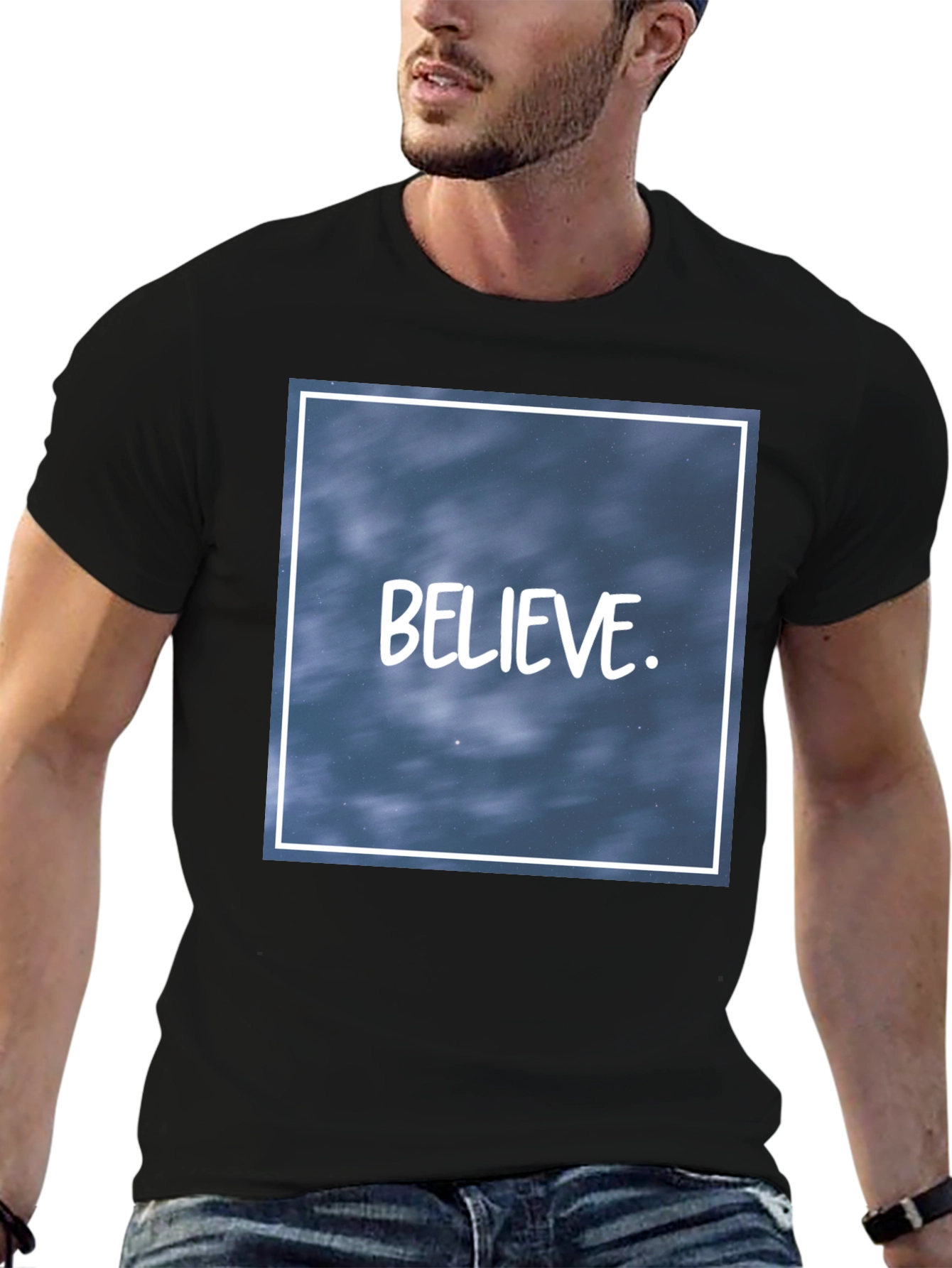 Black Believe Graphic T-Shirt - Stylish Comfort view 6