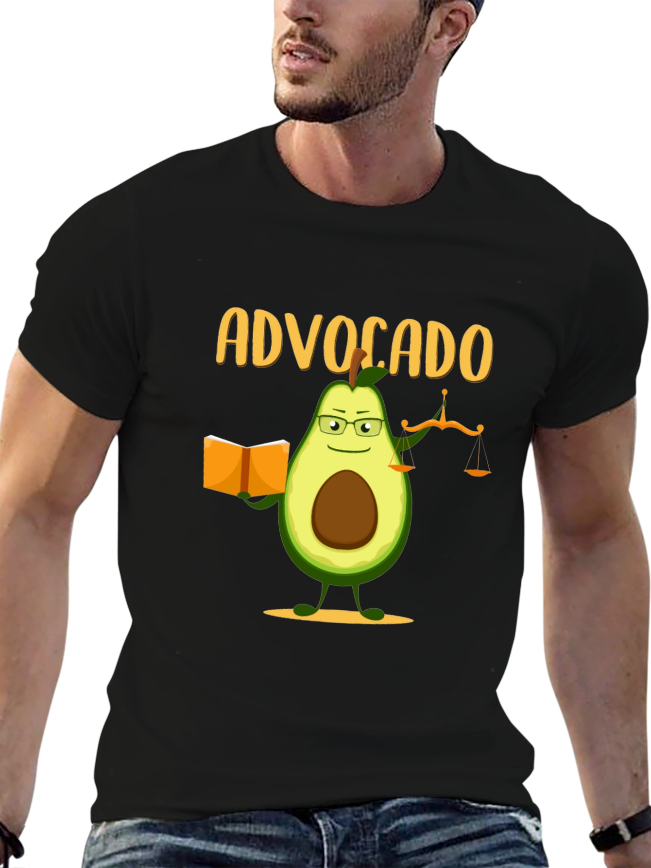 Black Advocado Lawyer T-Shirt - Funny Attorney Gift view 6