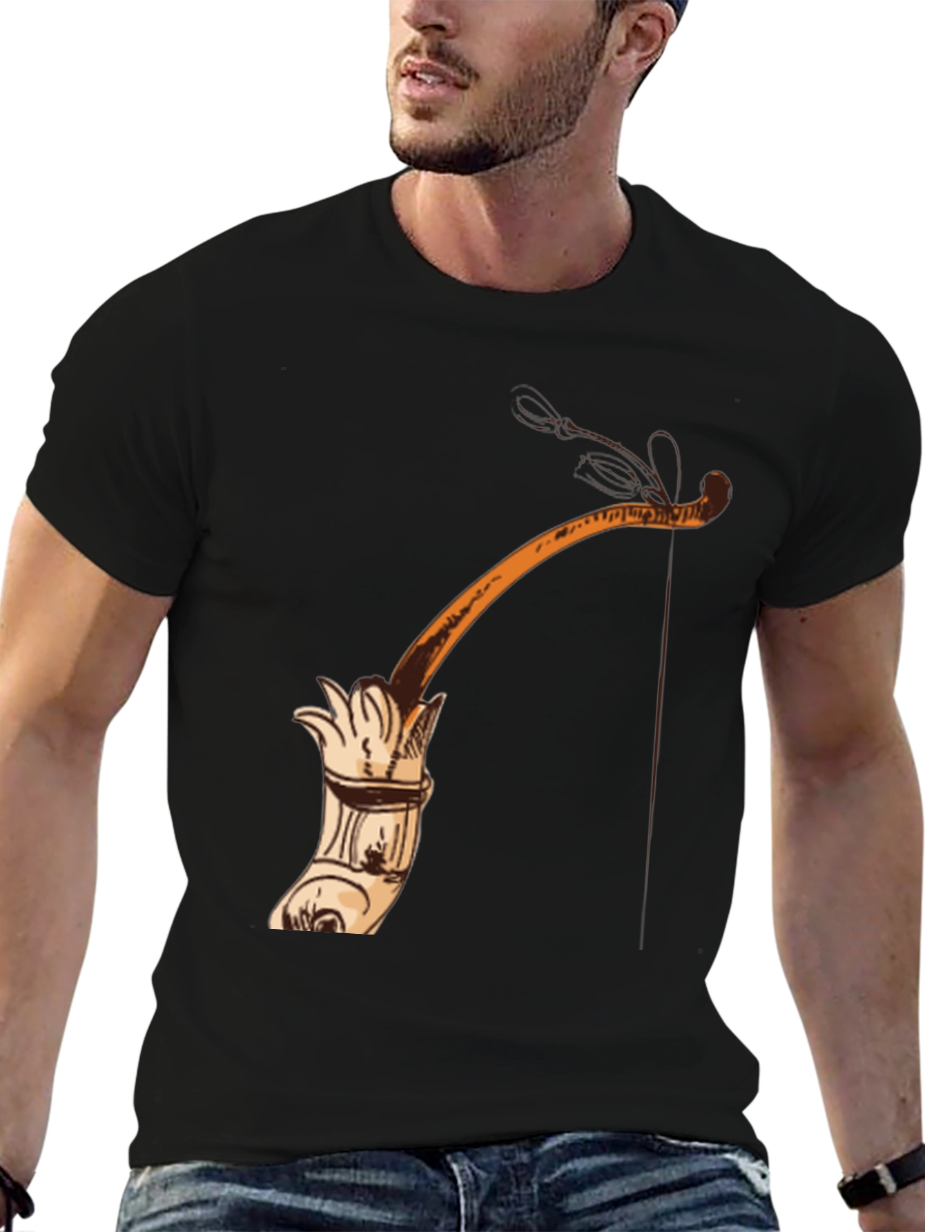 Black Unique Graphic Tee - Coffee Lover's Brew view 6