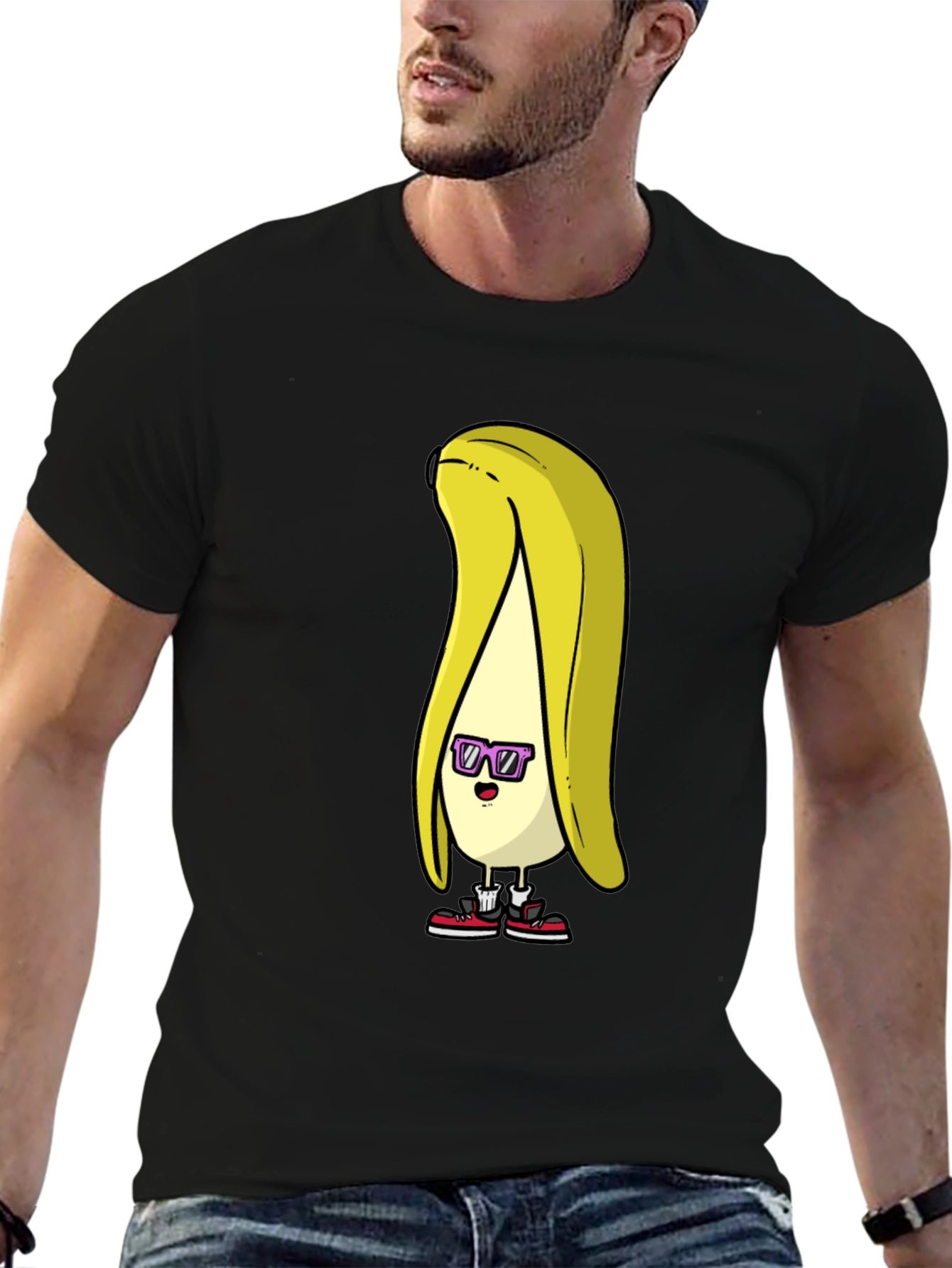 Black Cool Banana Graphic T-Shirt view 6