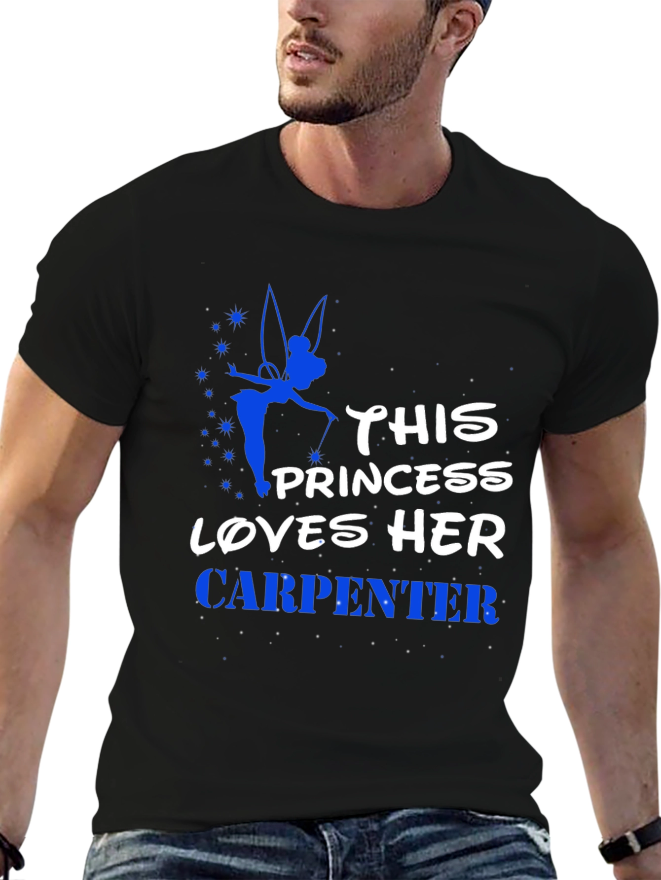 Black Princess Loves Her Carpenter Graphic Tee view 6