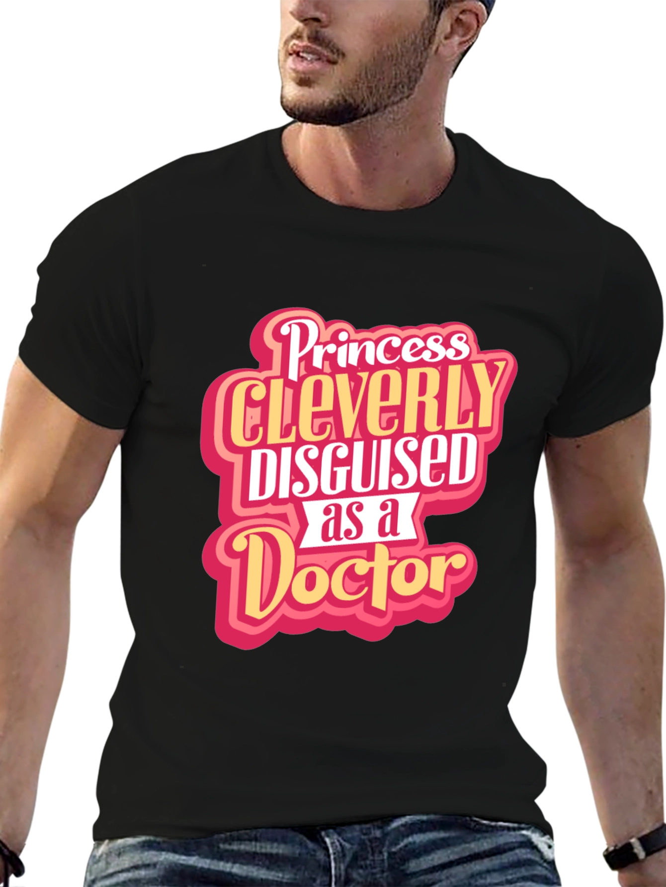 Black Princess Cleverly Disguised as a Doctor T-Shirt view 6