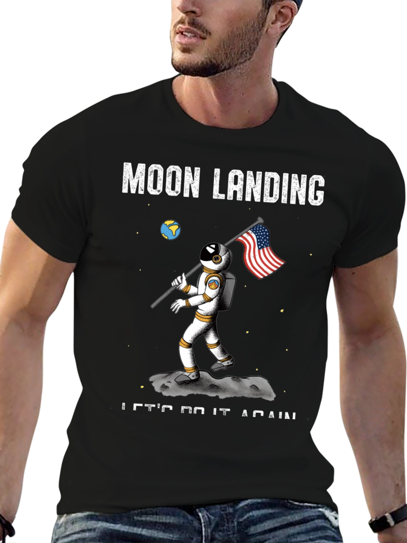 Black Moon Landing T-Shirt - Let's Do It Again view 6