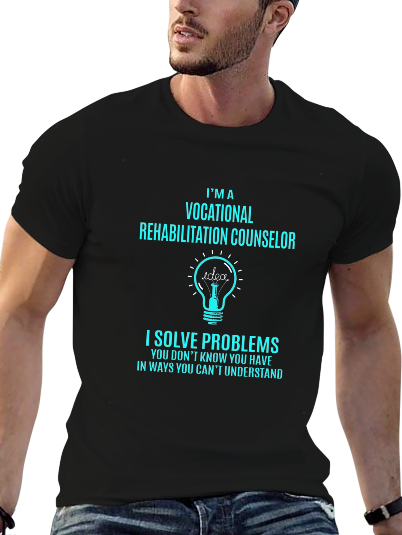 Black Vocational Rehabilitation Counselor T-Shirt view 6
