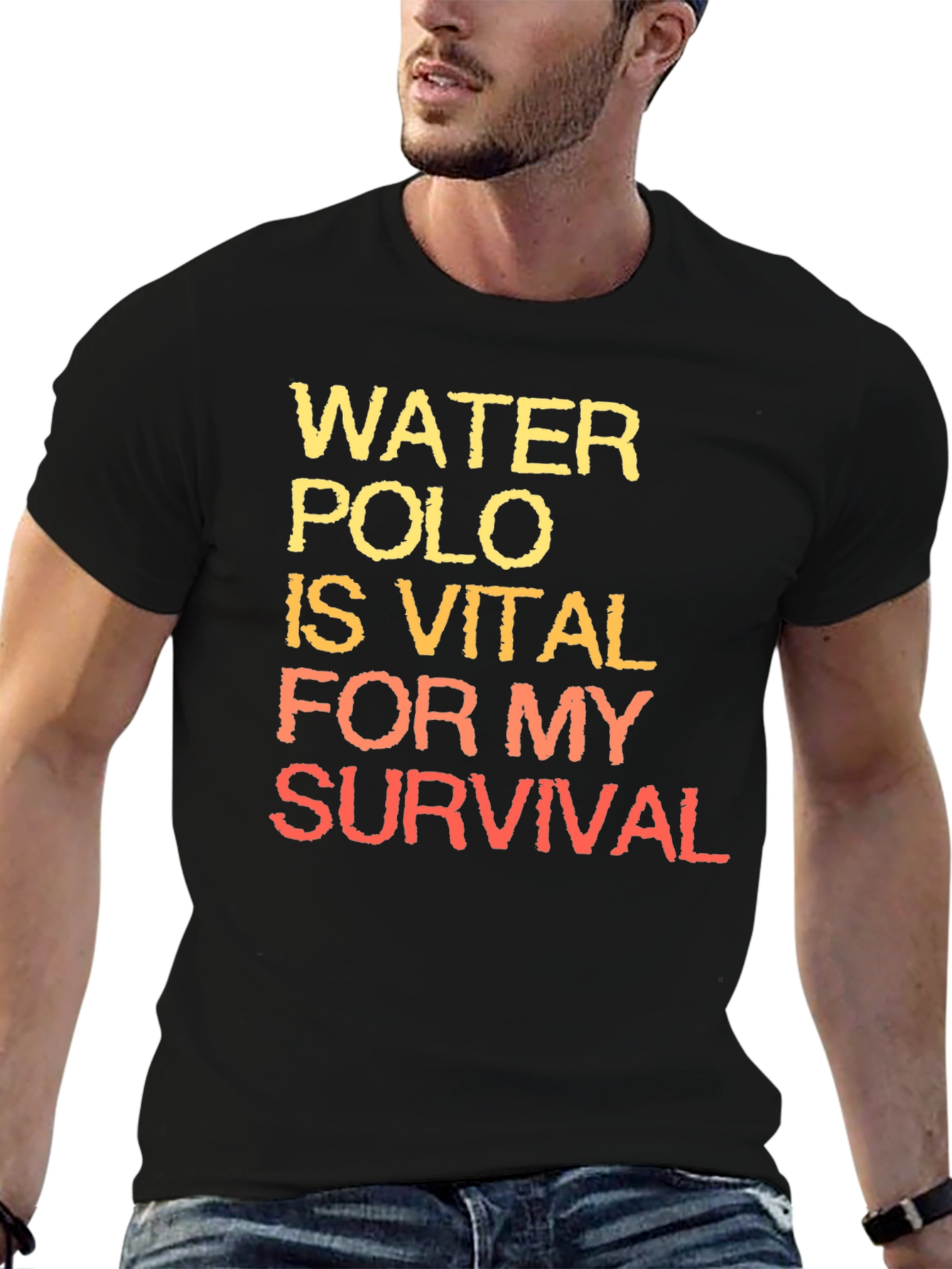 Black Water Polo is Vital T-Shirt view 6