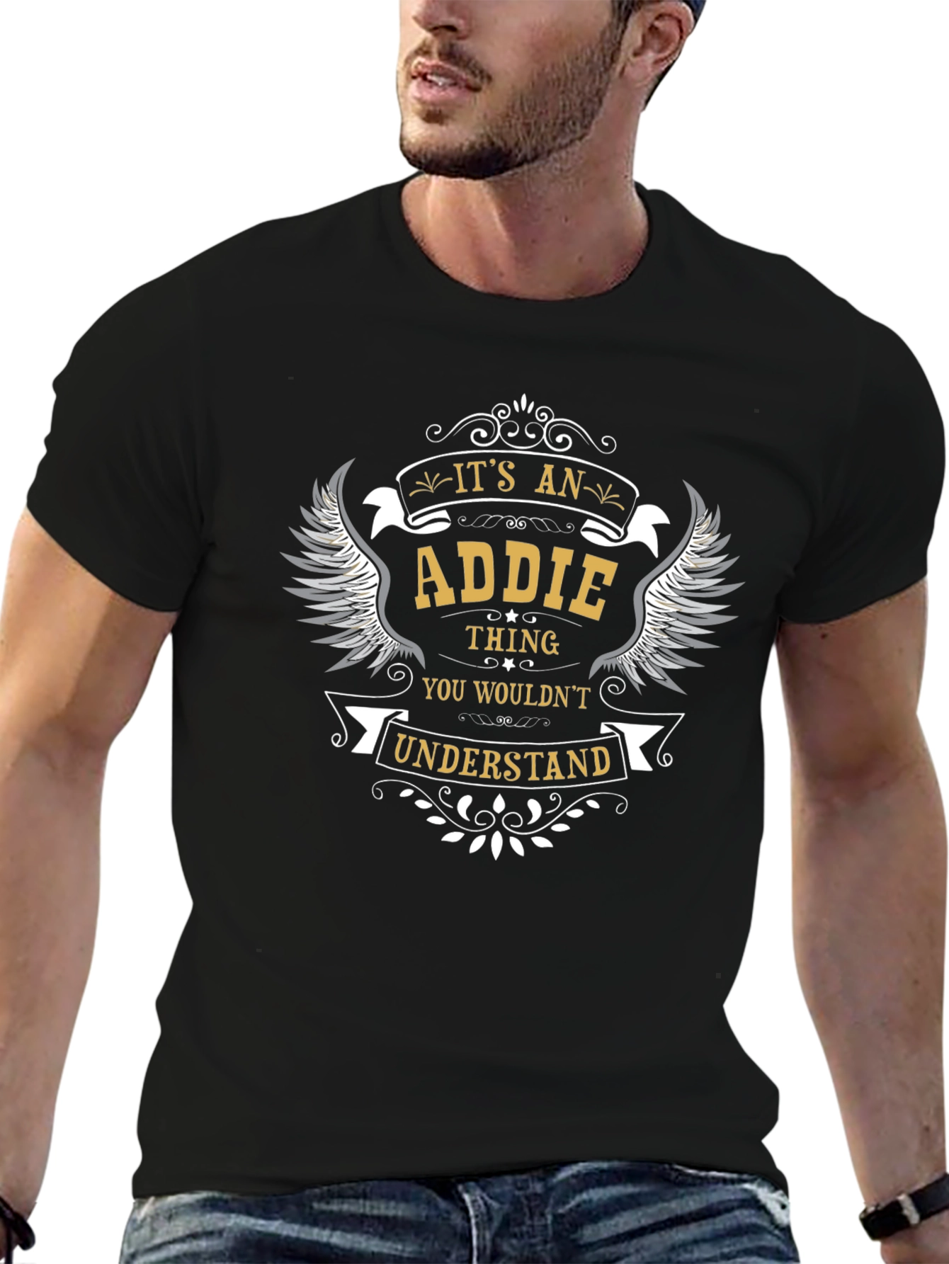 Black It's An Addie Thing T-Shirt view 6