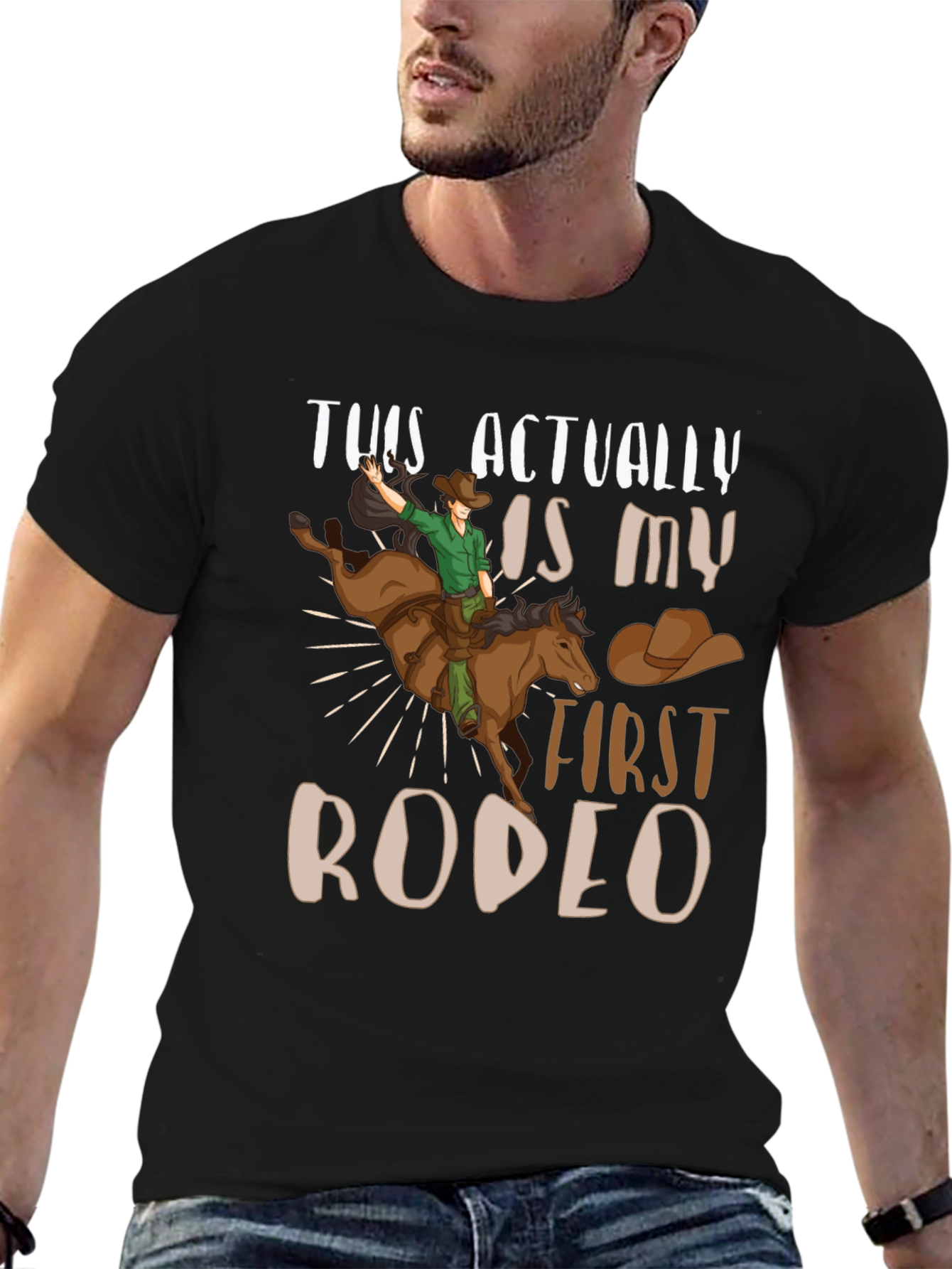 First Rodeo Graphic Tee - Cowboy T-Shirt - 6