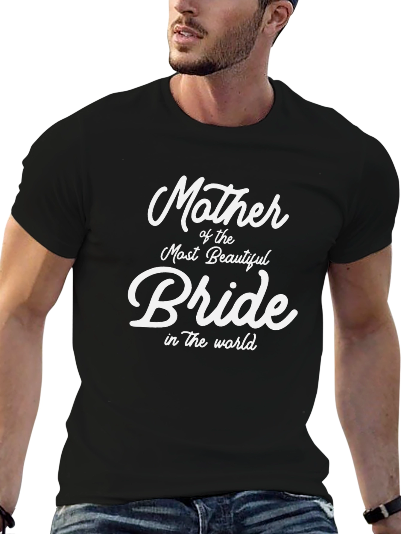 Black Mother of the Most Beautiful Bride T-Shirt view 6