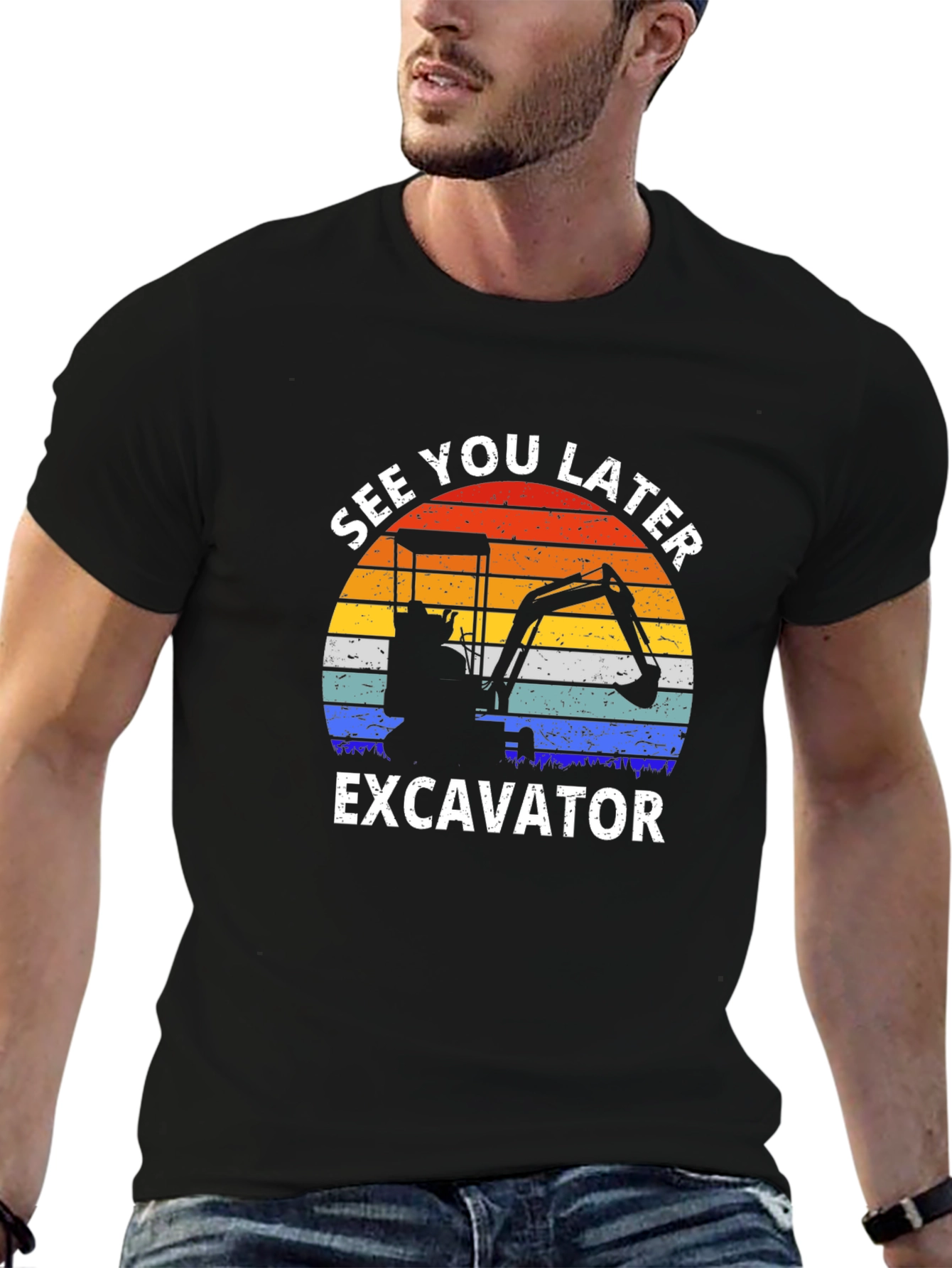 See You Later Excavator Tee - Construction Vehicle Retro T-Shirt - 6