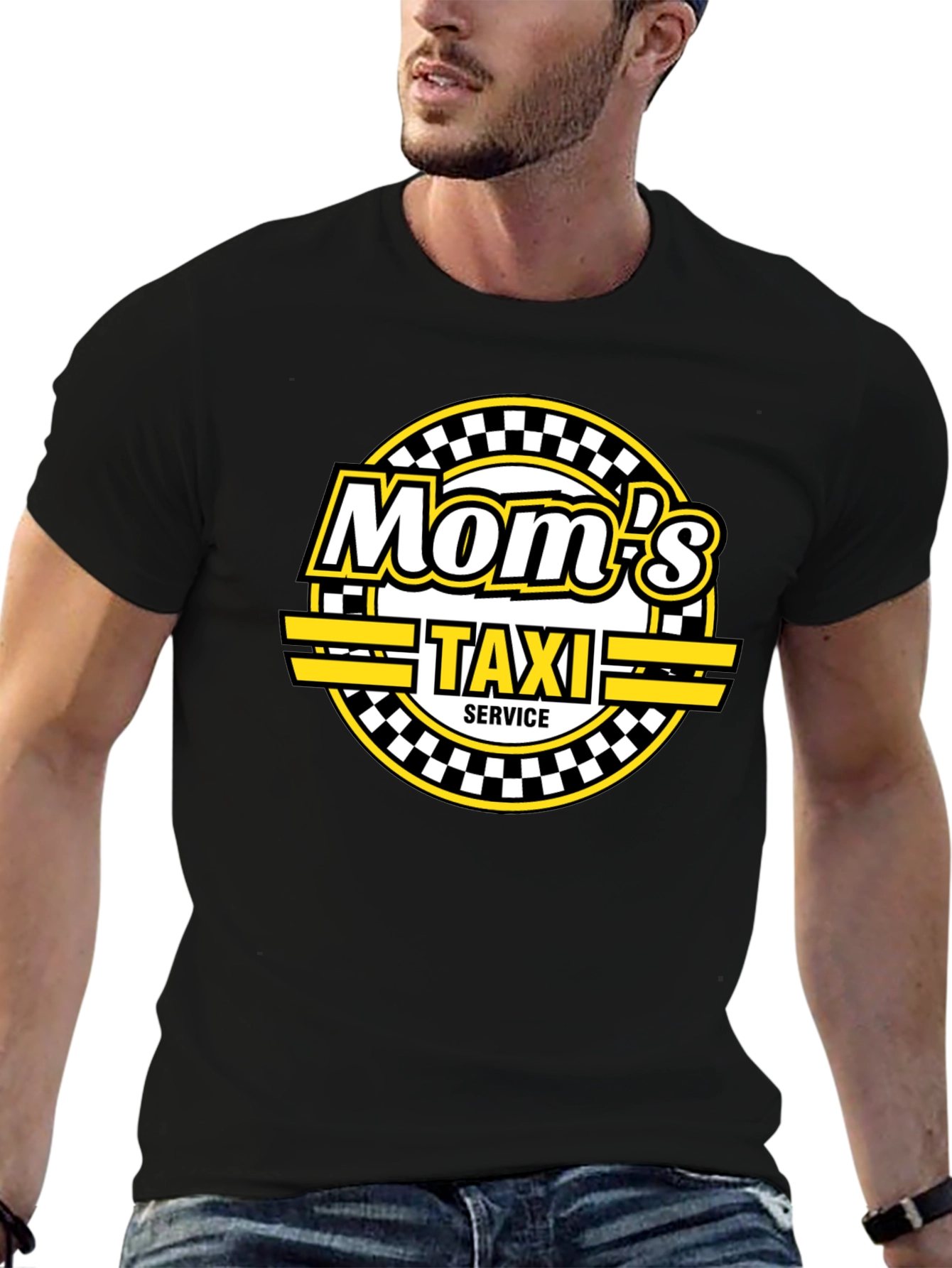 Mom's Taxi Service Black T-Shirt - 6