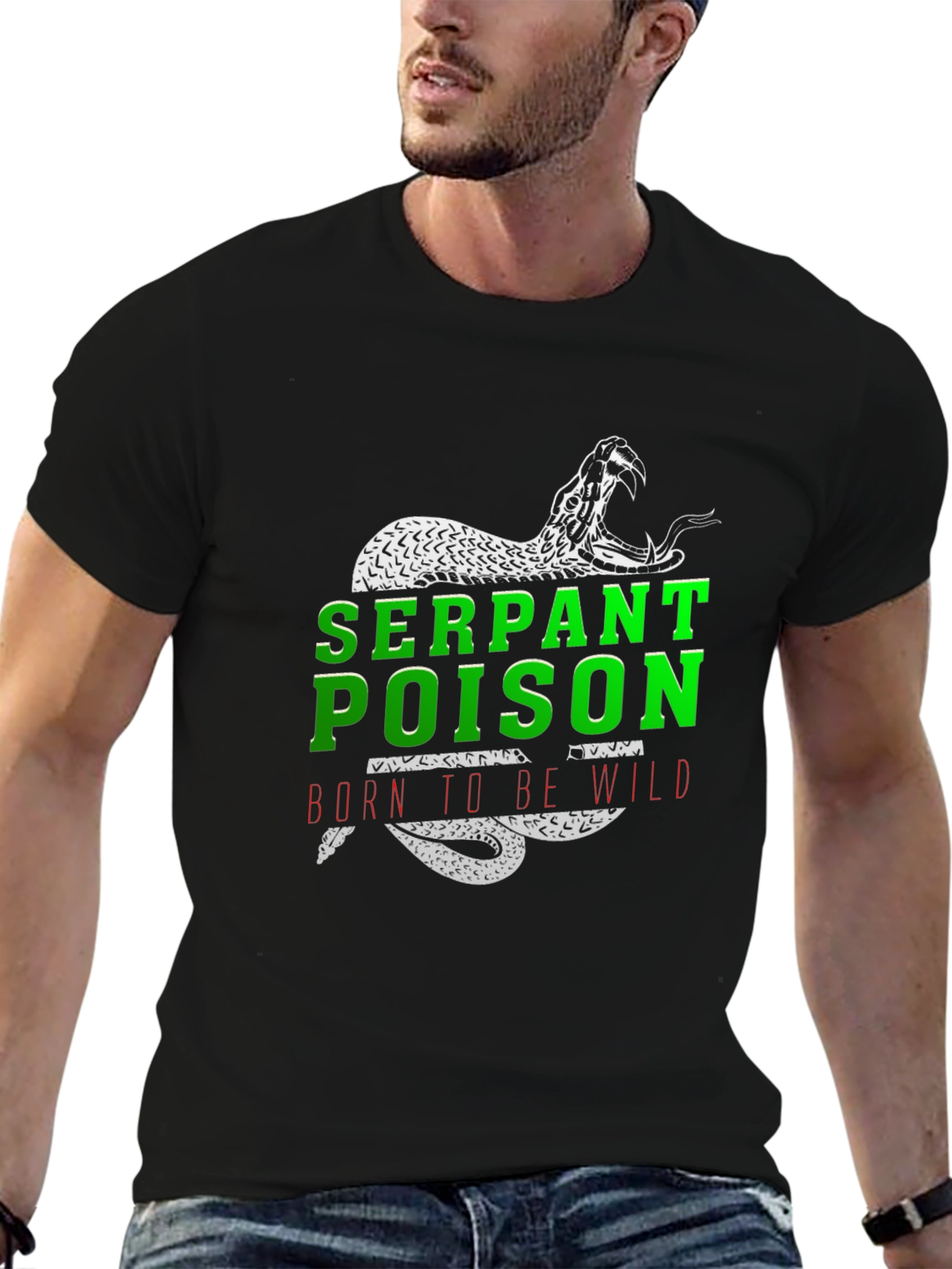Serpent Poison T-Shirt - Born to Be Wild Graphic Tee - 6