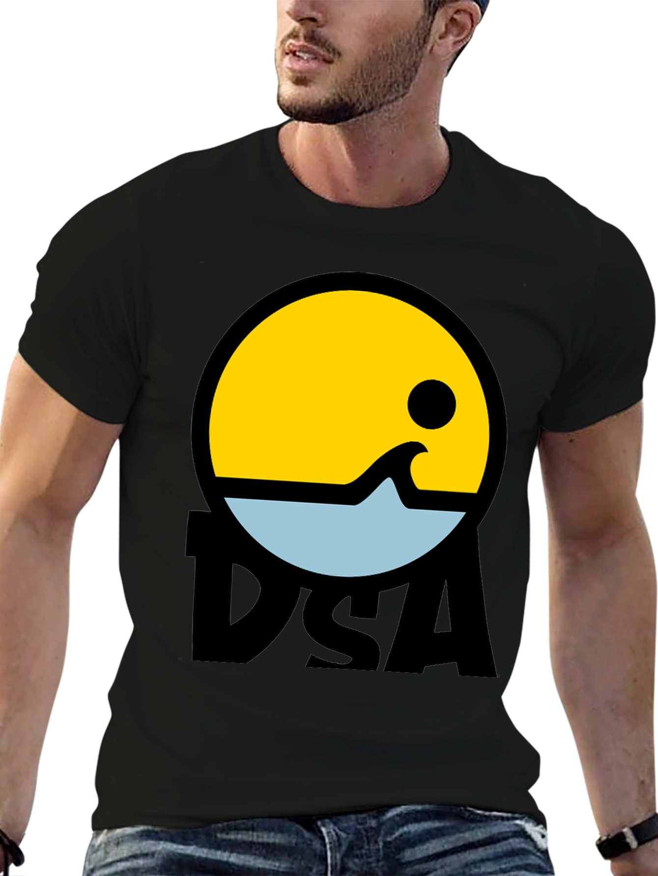 Black DSA Graphic Tee - Retro Style view 6