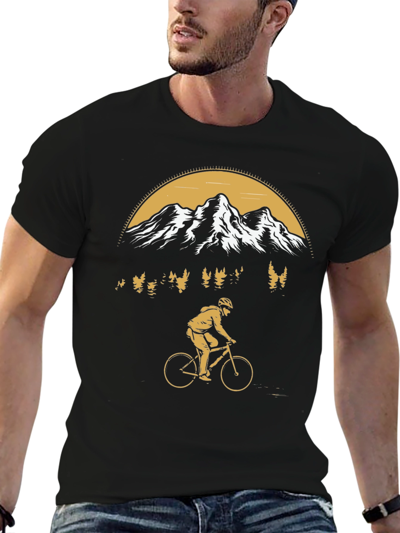 Black Mountain Biking Adventure T-Shirt view 6