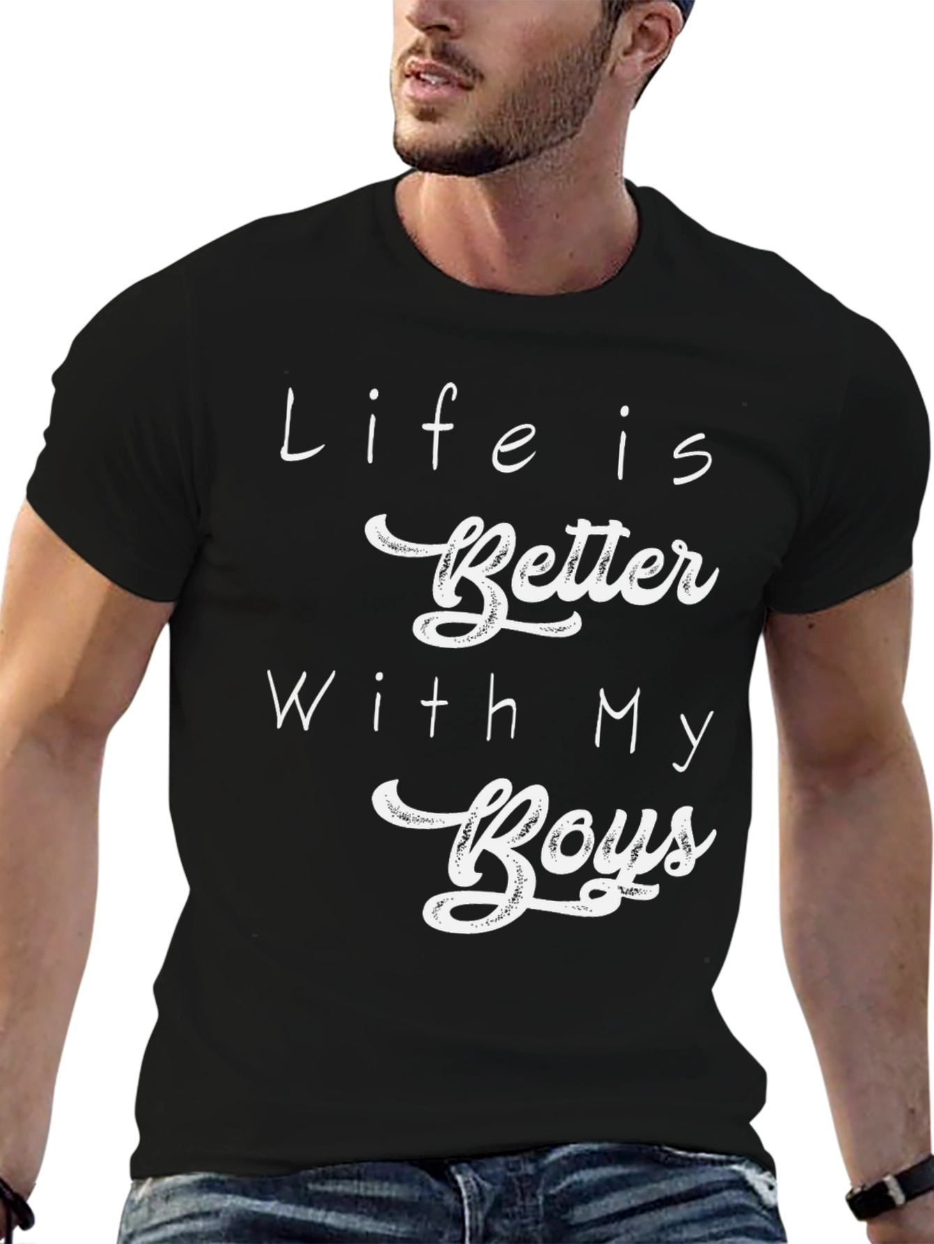 Black Life is Better with My Boys Black T-Shirt view 6
