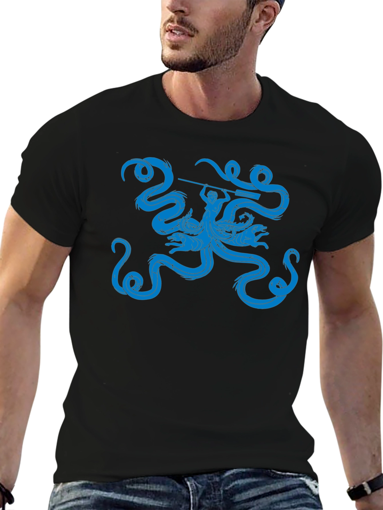 Black Hydra Graphic Black T-Shirt view 6