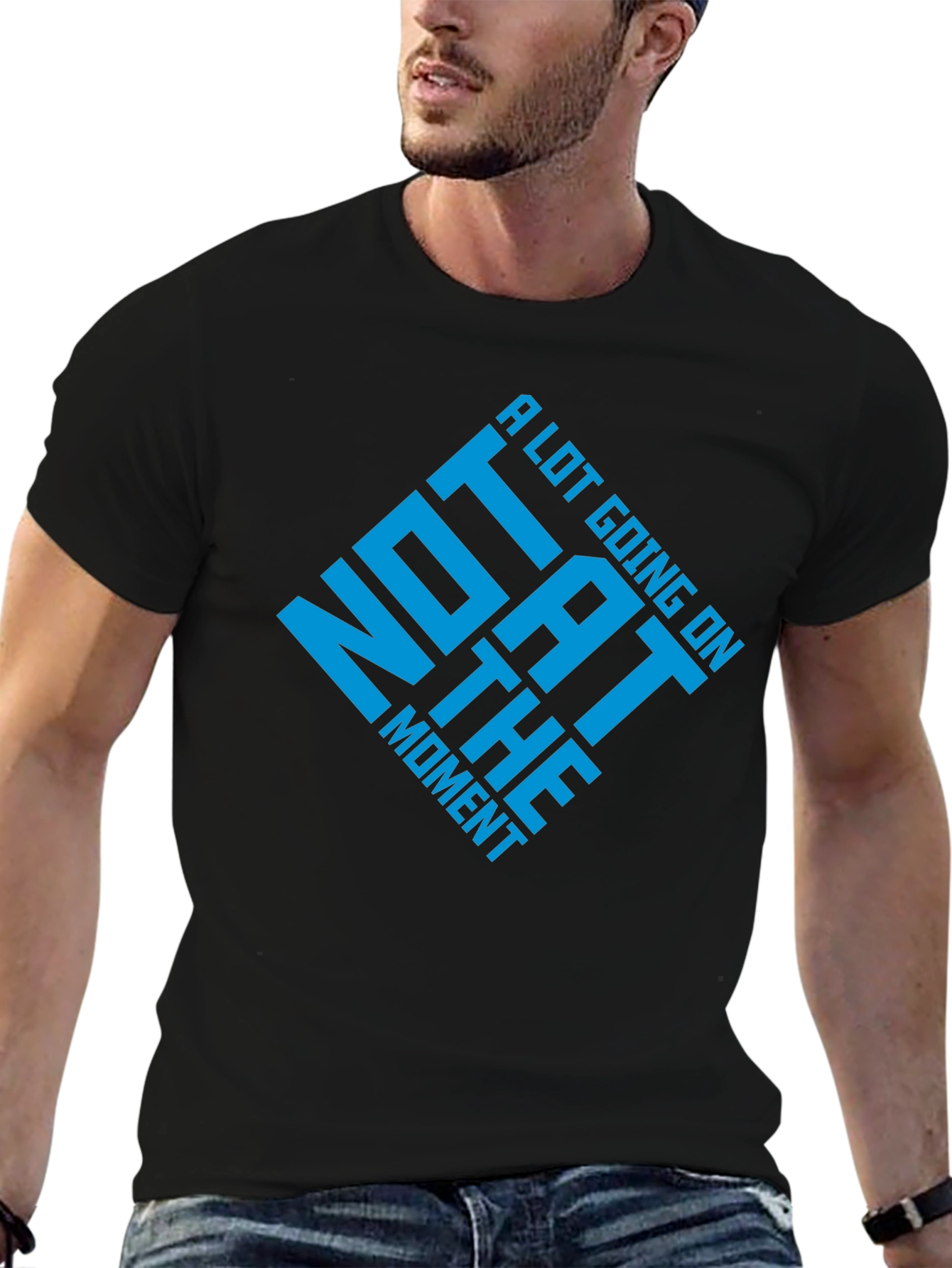 Black Funny "Not A Lot Going On" Graphic Tee view 6