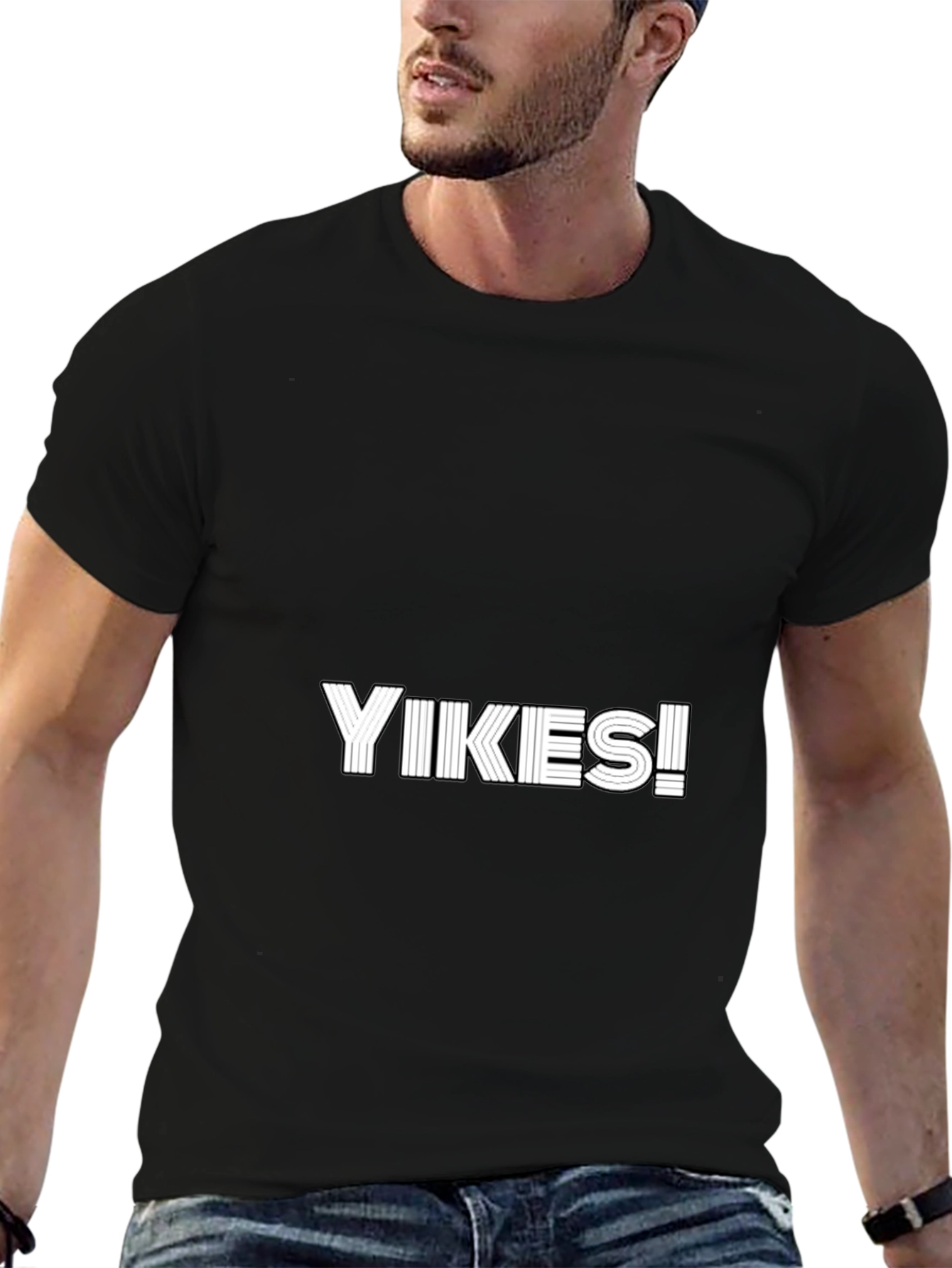 Black Yikes Graphic T-Shirt - Casual Style view 6
