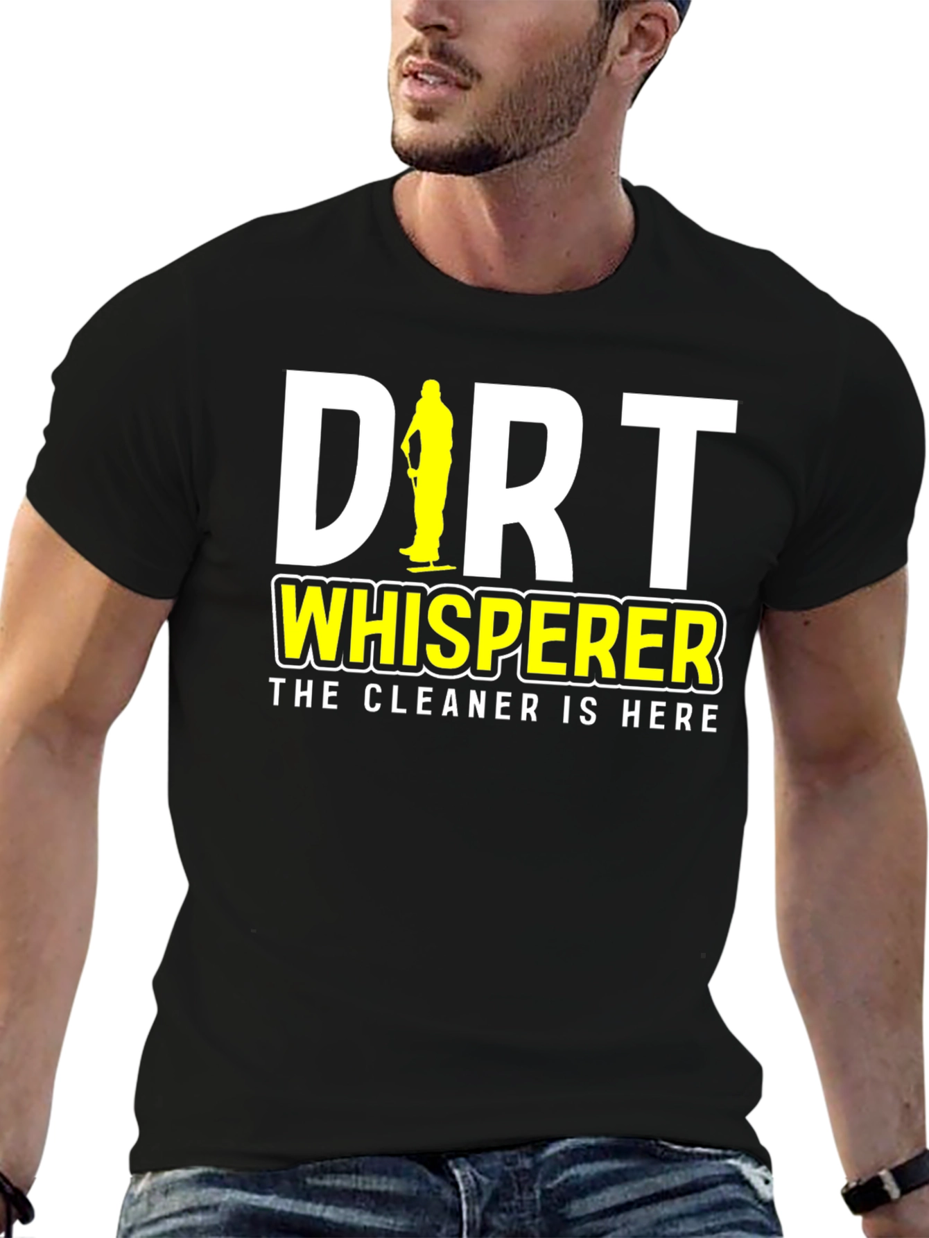 Black Dirt Whisperer Cleaning Crew T-Shirt view 6
