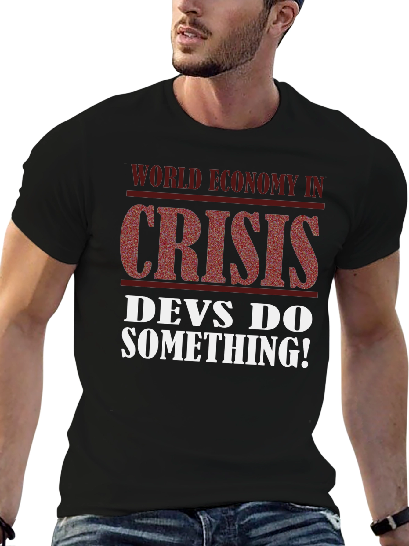 Black Crisis T-Shirt - Devs Do Something! view 6