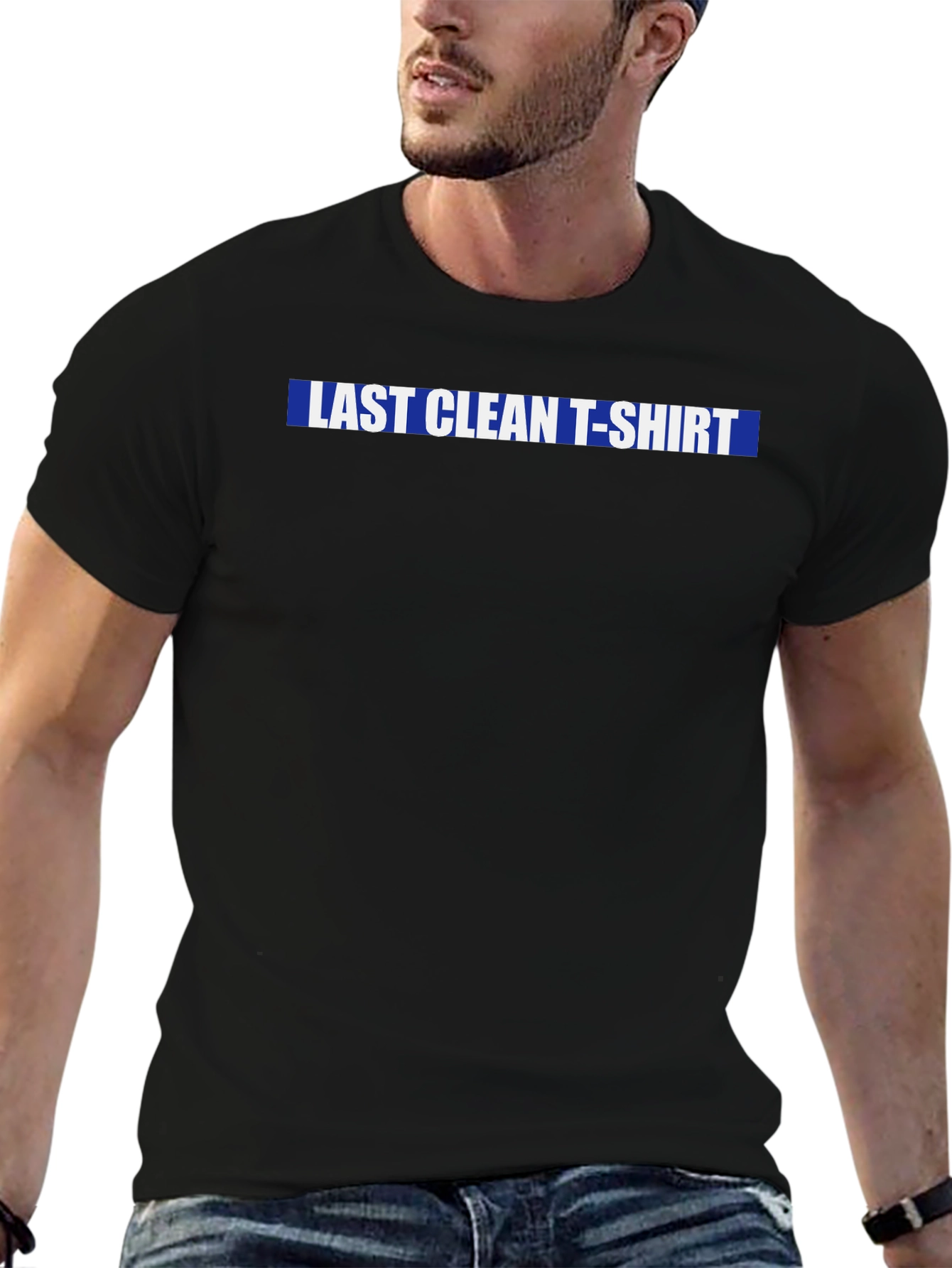 Black Last Clean T-Shirt Graphic Tee - Black view 6