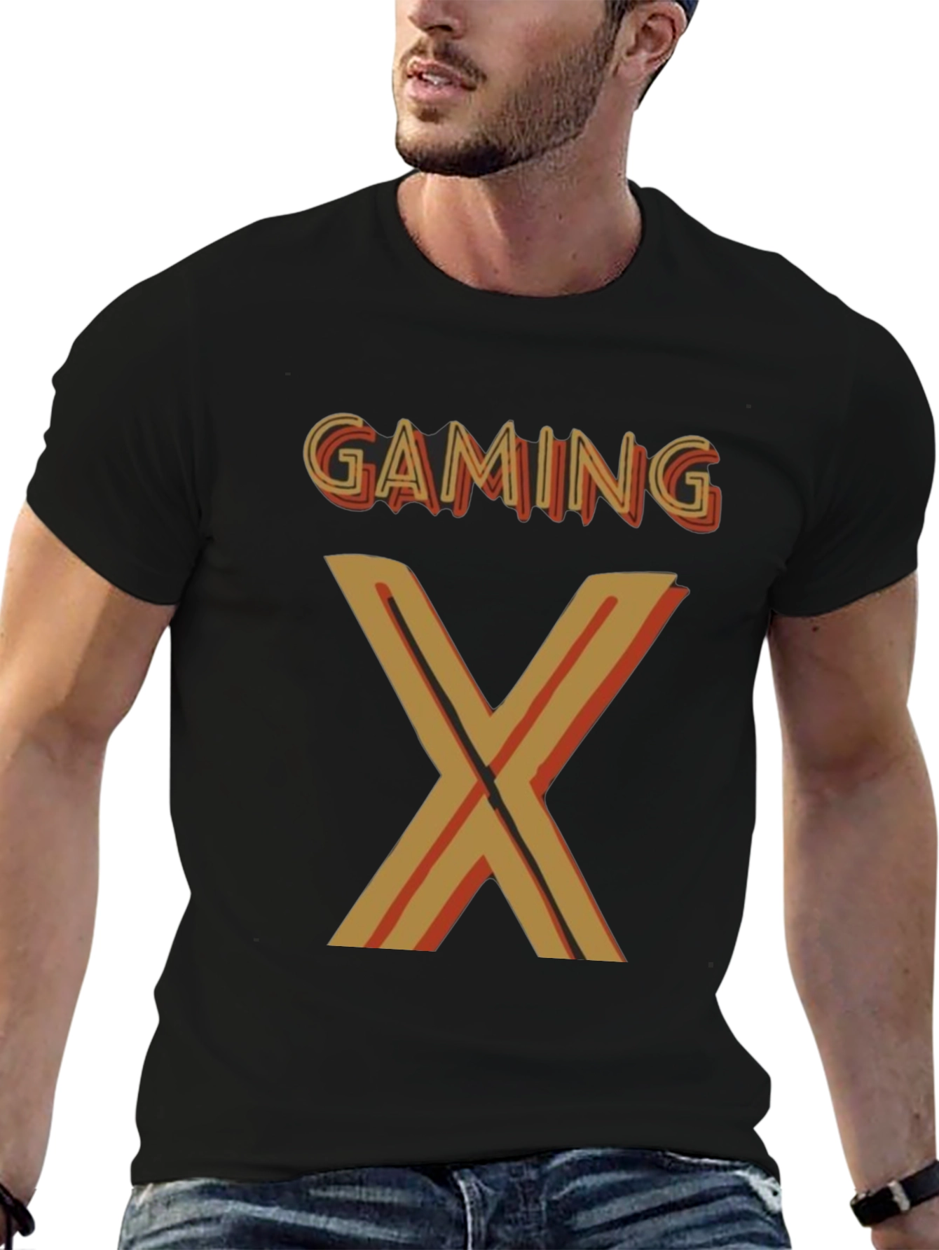 Black Gaming X Graphic T-Shirt - Stylish Gamer Tee view 6
