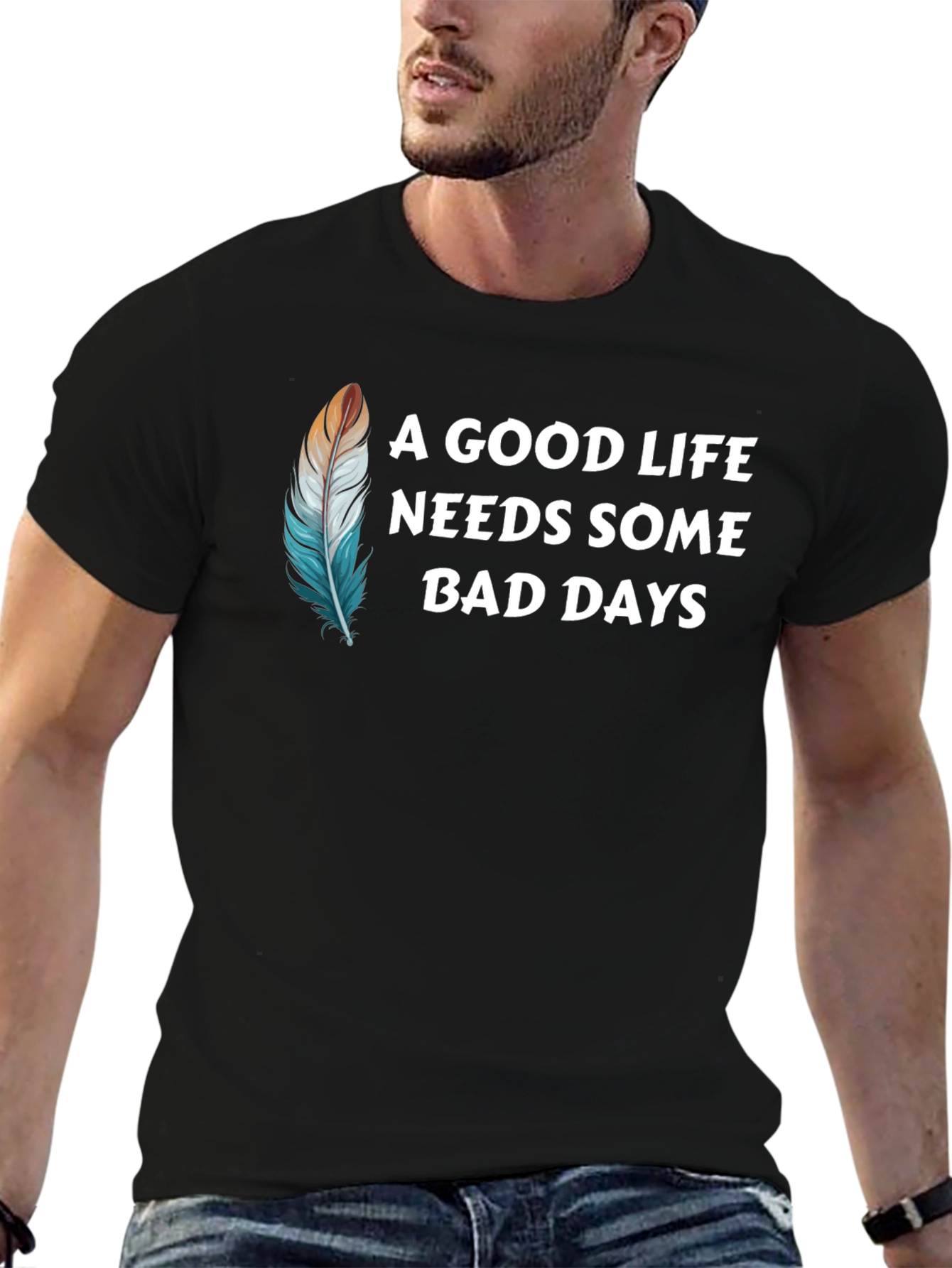 Black A Good Life T-Shirt view 6