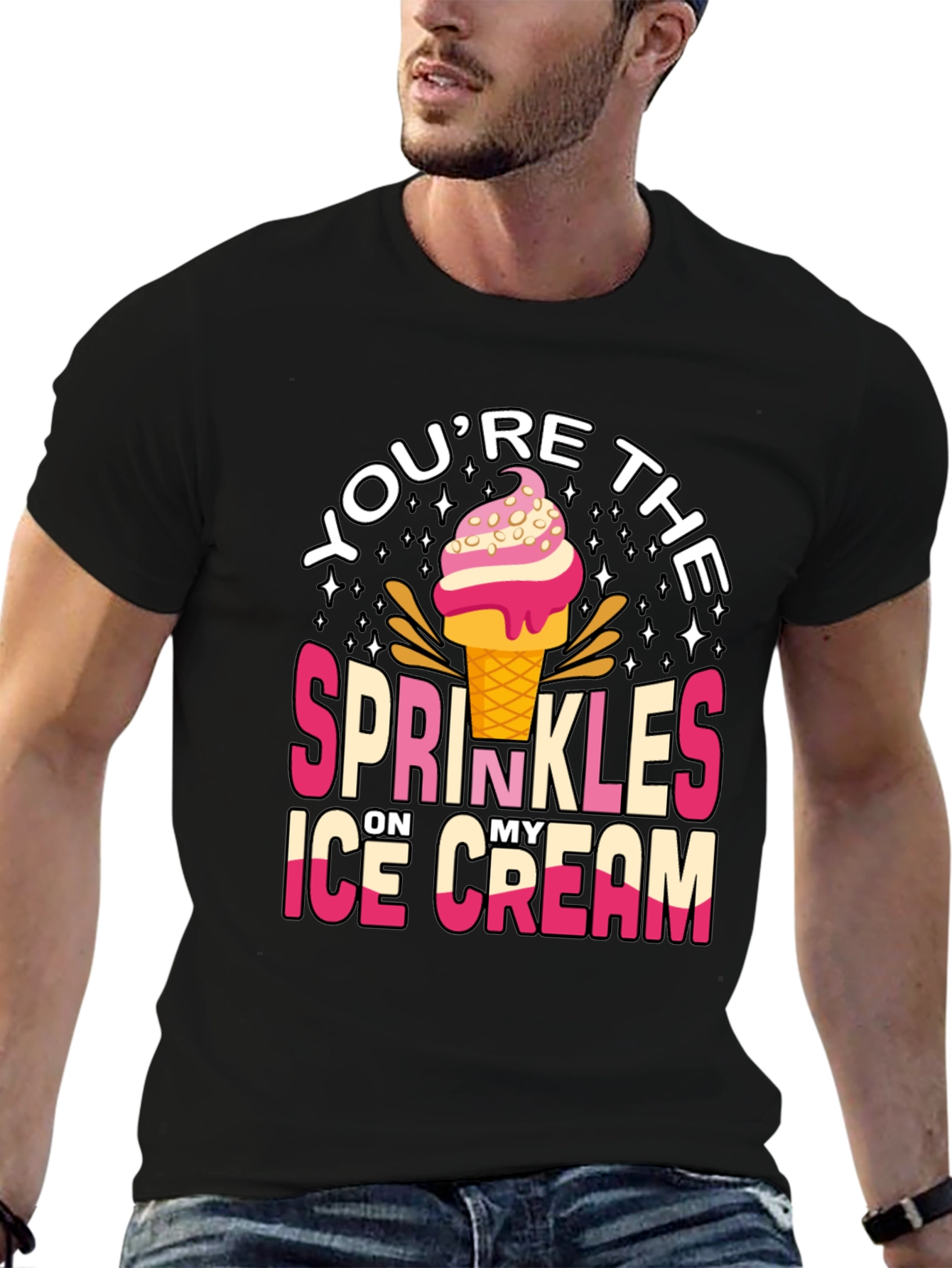 Black You're the Sprinkles Ice Cream T-Shirt view 6