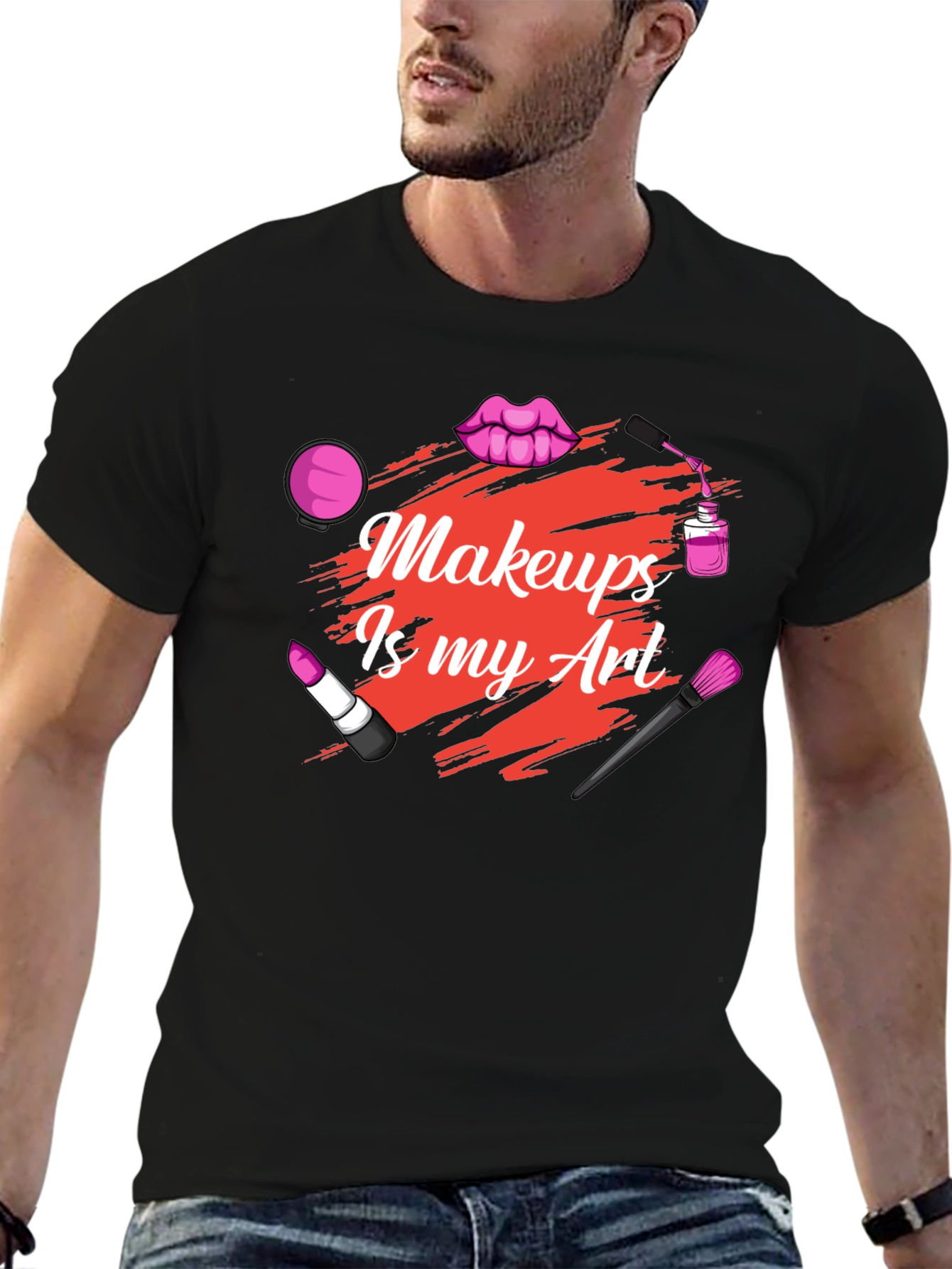 Black Makeup Is My Art - Graphic T-Shirt view 6