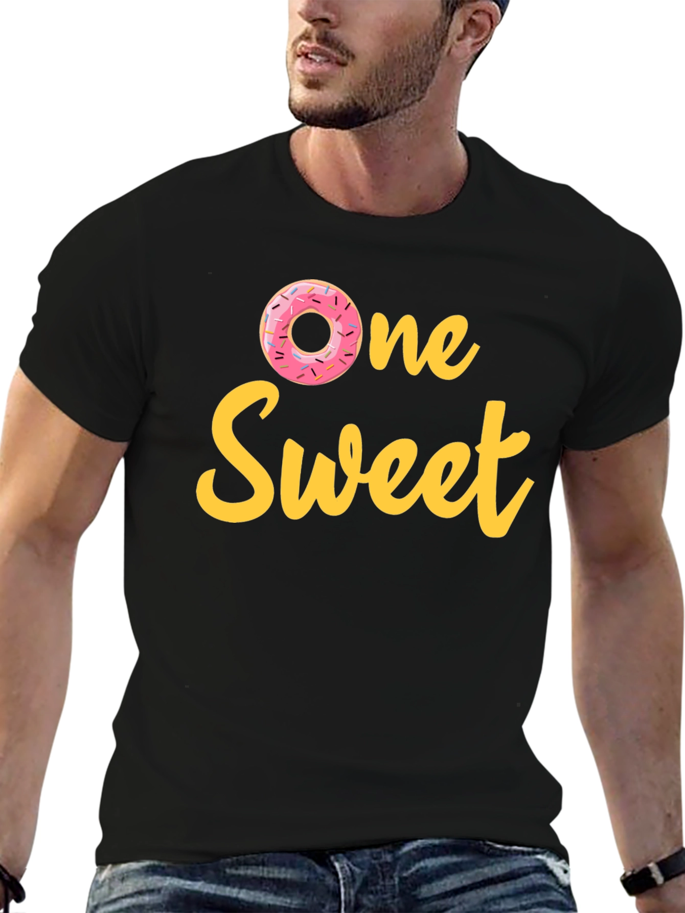 Black One Sweet Donut T-Shirt view 6