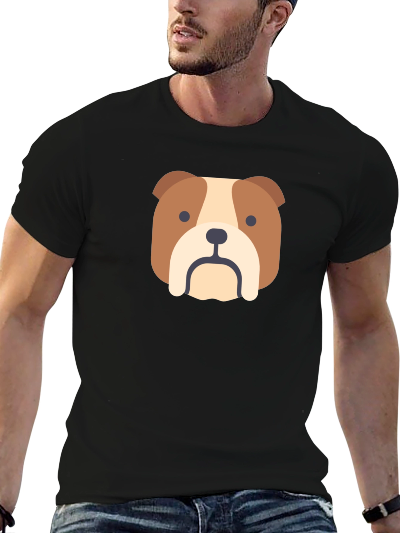 Black Bulldog Graphic Tee - Classic Black T-Shirt view 6