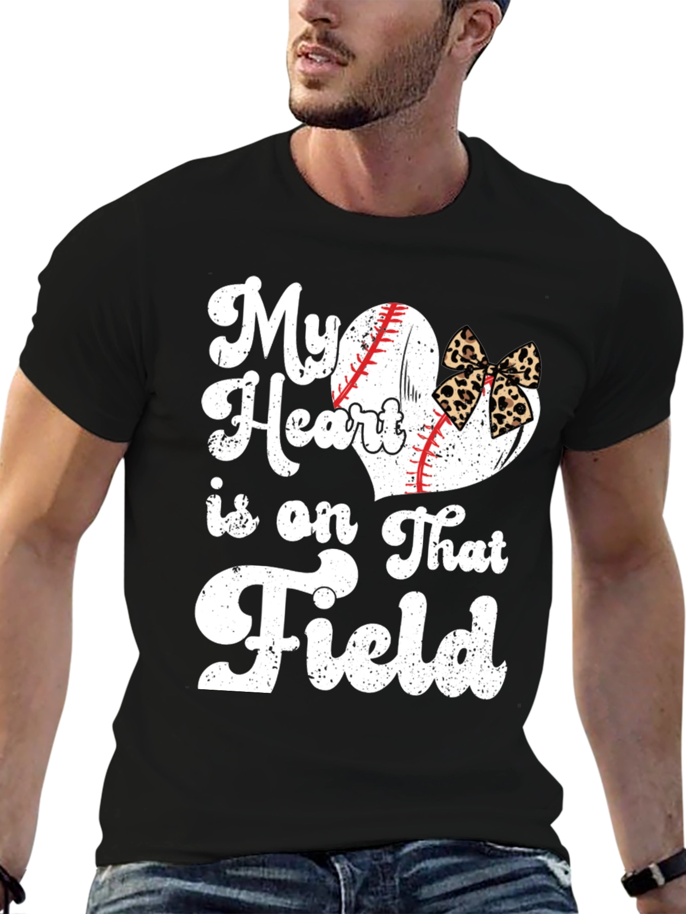 My Heart Is On That Field Baseball Graphic T-Shirt - 6