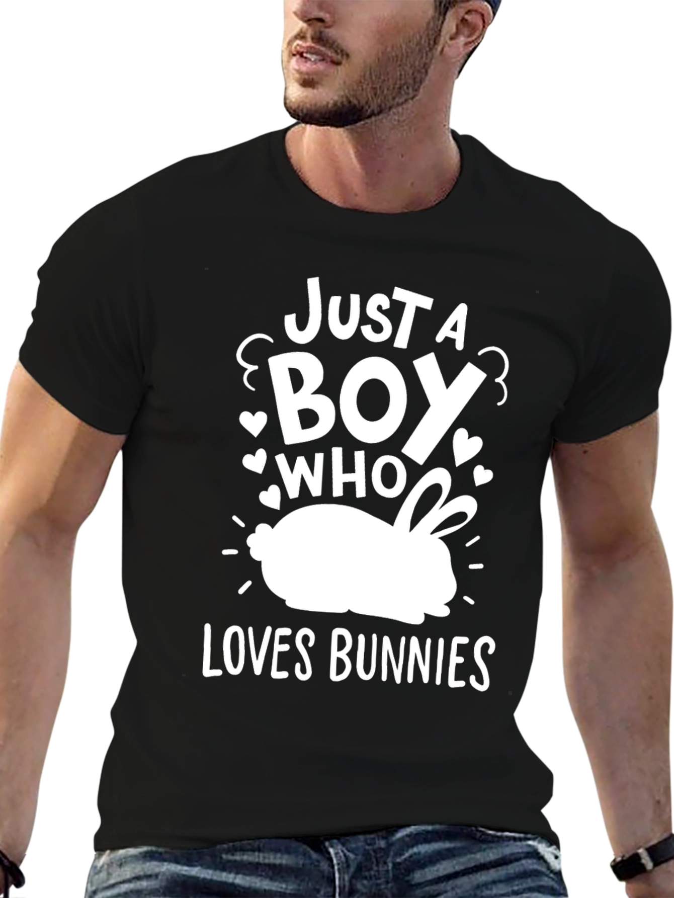 Black Boy Loves Bunnies T-Shirt view 6
