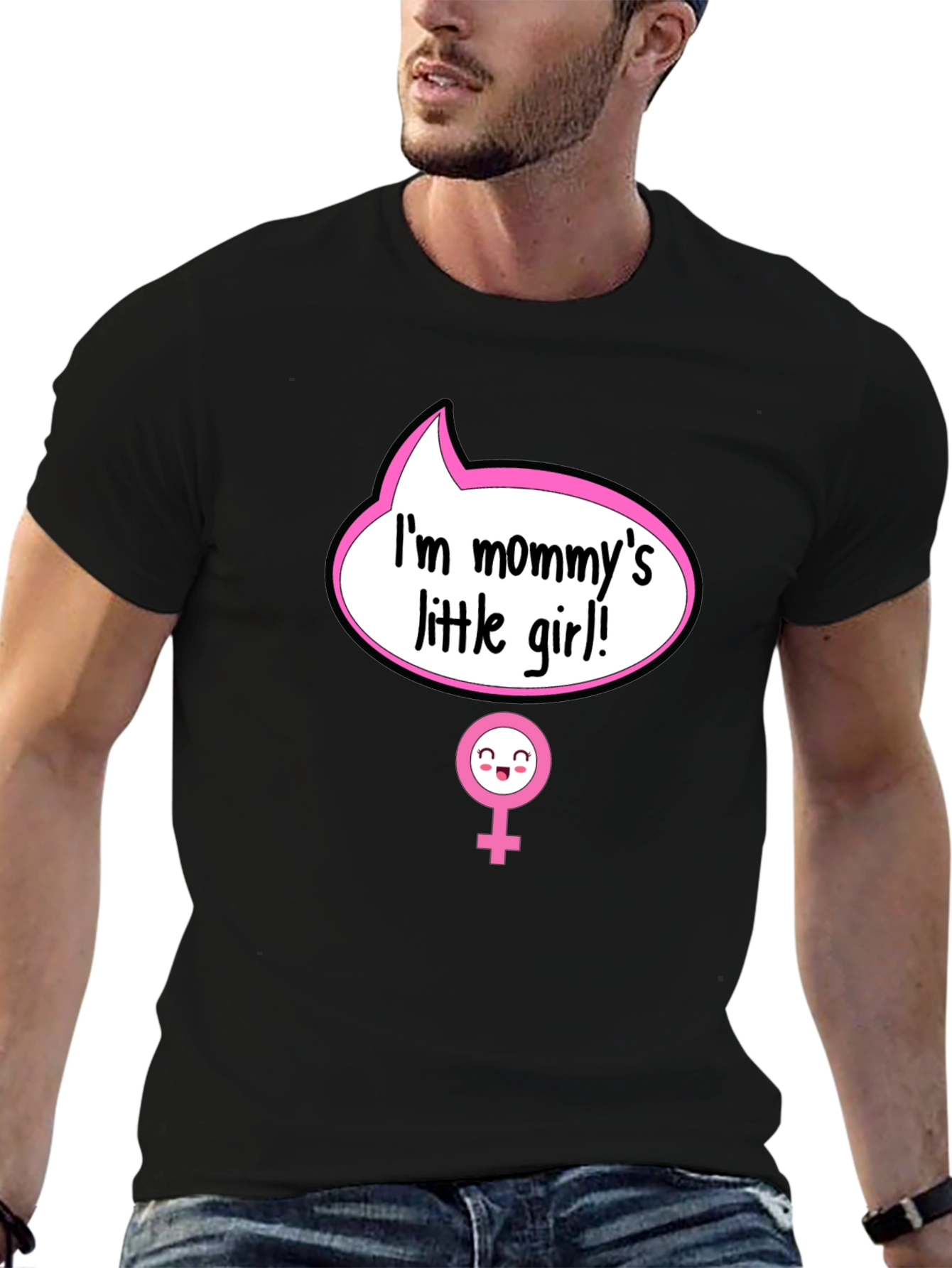 Black Mommy's Little Girl Graphic Tee - Cute Baby Shower Gift view 6