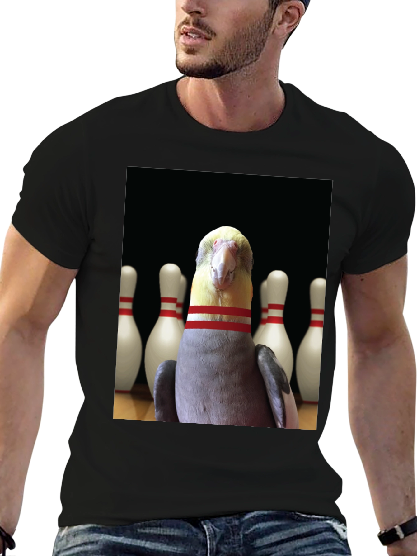 Black Bowling Bird T-Shirt - Strike a Pose! view 6