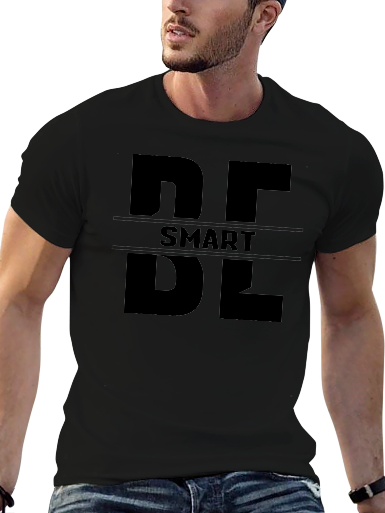 Black Smart DL Black Graphic Tee view 6