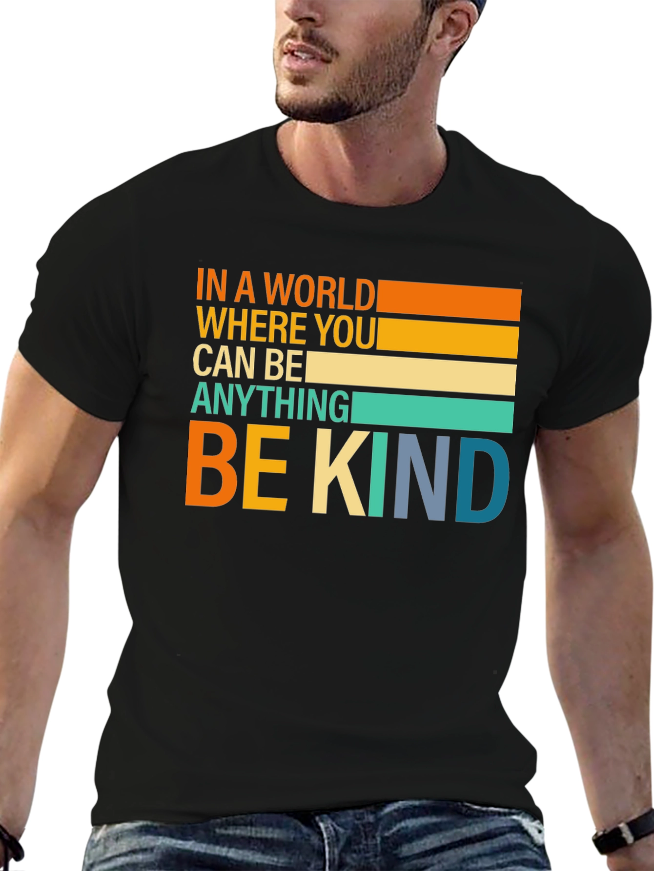 Black Be Kind Graphic Tee view 6